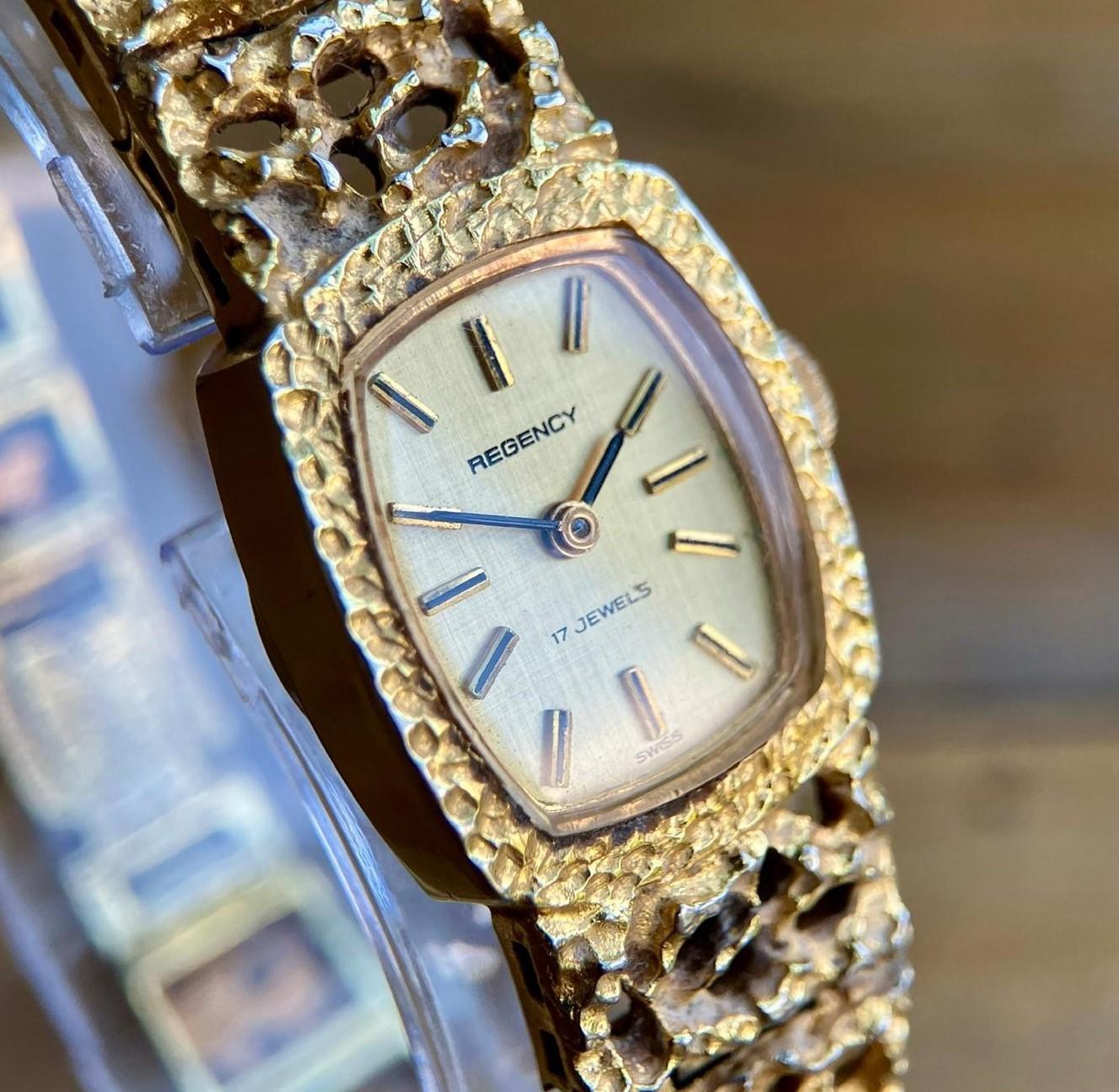 Vintage Regency Ladies Cocktail Watch | 17 Jewel Swiss Mechanical | Gold Tone Openwork Bracelet | Boxed (1 of 12) Vintage Regency Ladies Cocktail Watch | 17 Jewel Swiss Mechanical | Gold Tone Openwork Bracelet | Boxed (1 of 12)
