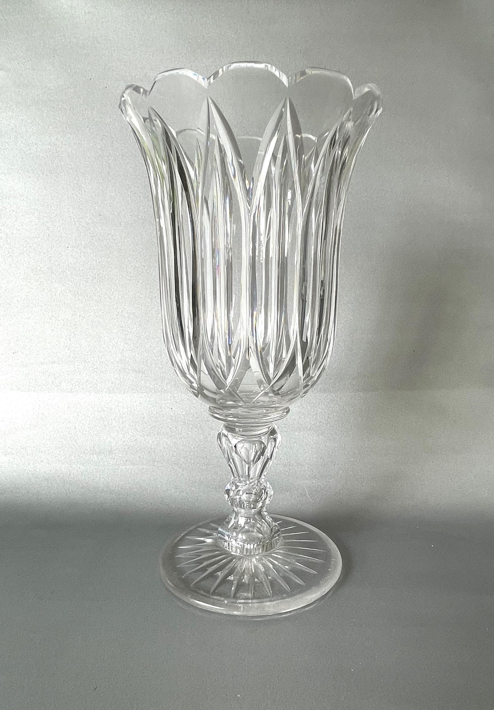 Handsome Cut Glass Victorian Celery Vase (1 of 5)