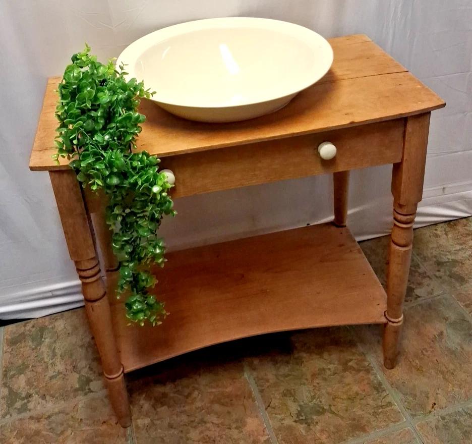 Antique Stripped Pine Washstand (1 of 9)