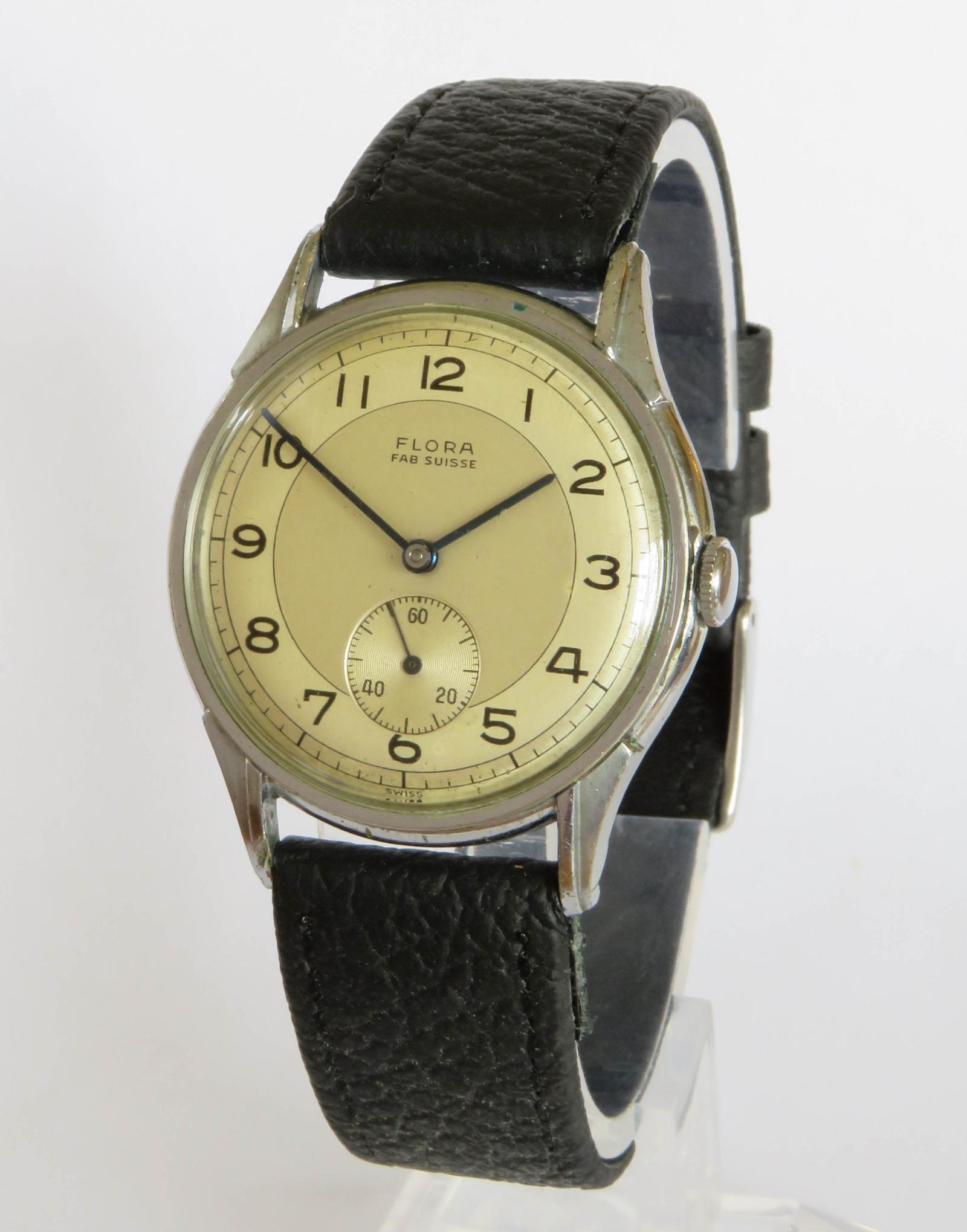 Watch: Gents 1940s Flora Wrist Watch (1 of 5)