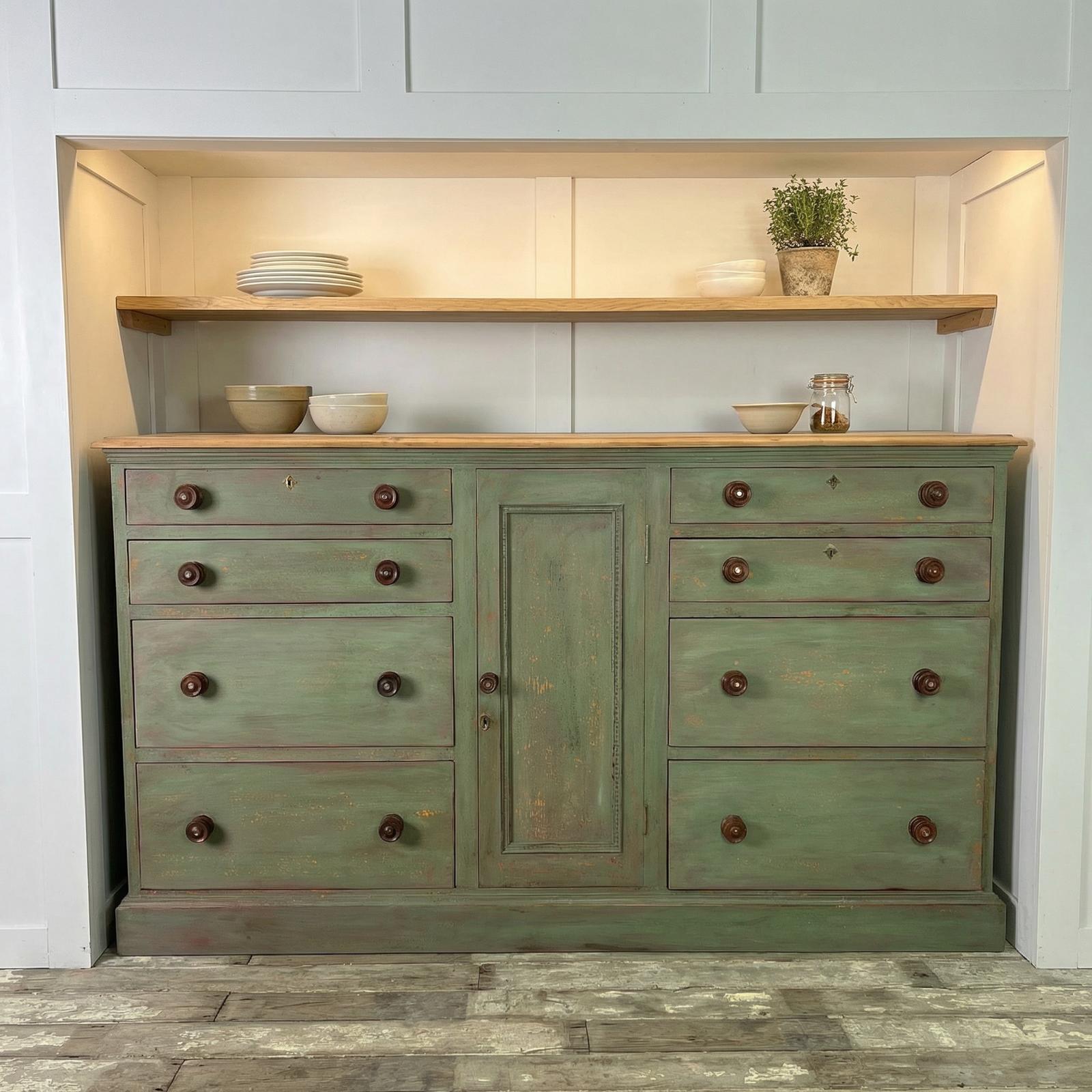 19th Century Painted Pine Kitchen Base (1 of 12) 19th Century Painted Pine Kitchen Base (1 of 12)