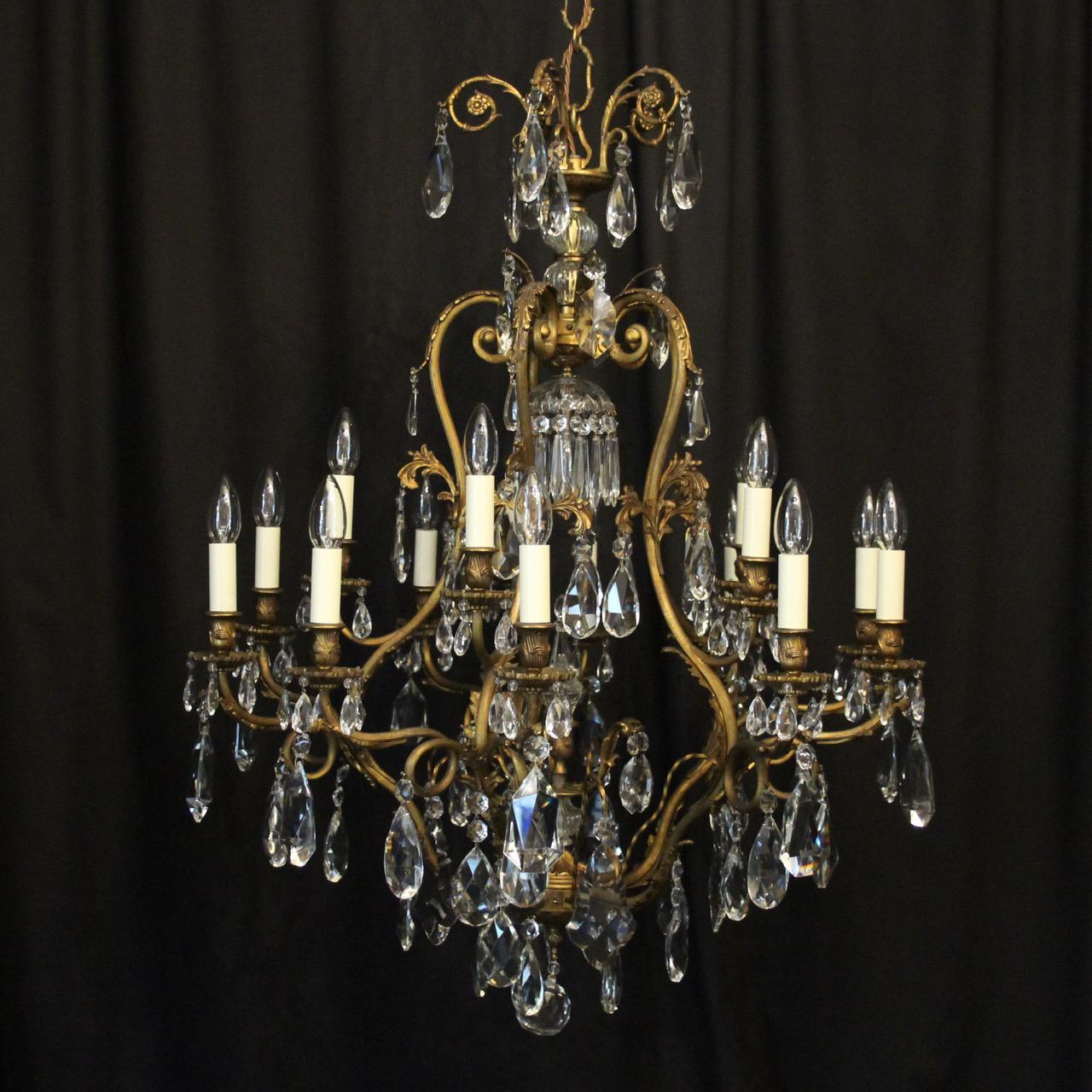 French Gilded Bronze Cage Antique Chandelier (1 of 10) French Gilded Bronze Cage Antique Chandelier (1 of 10)
