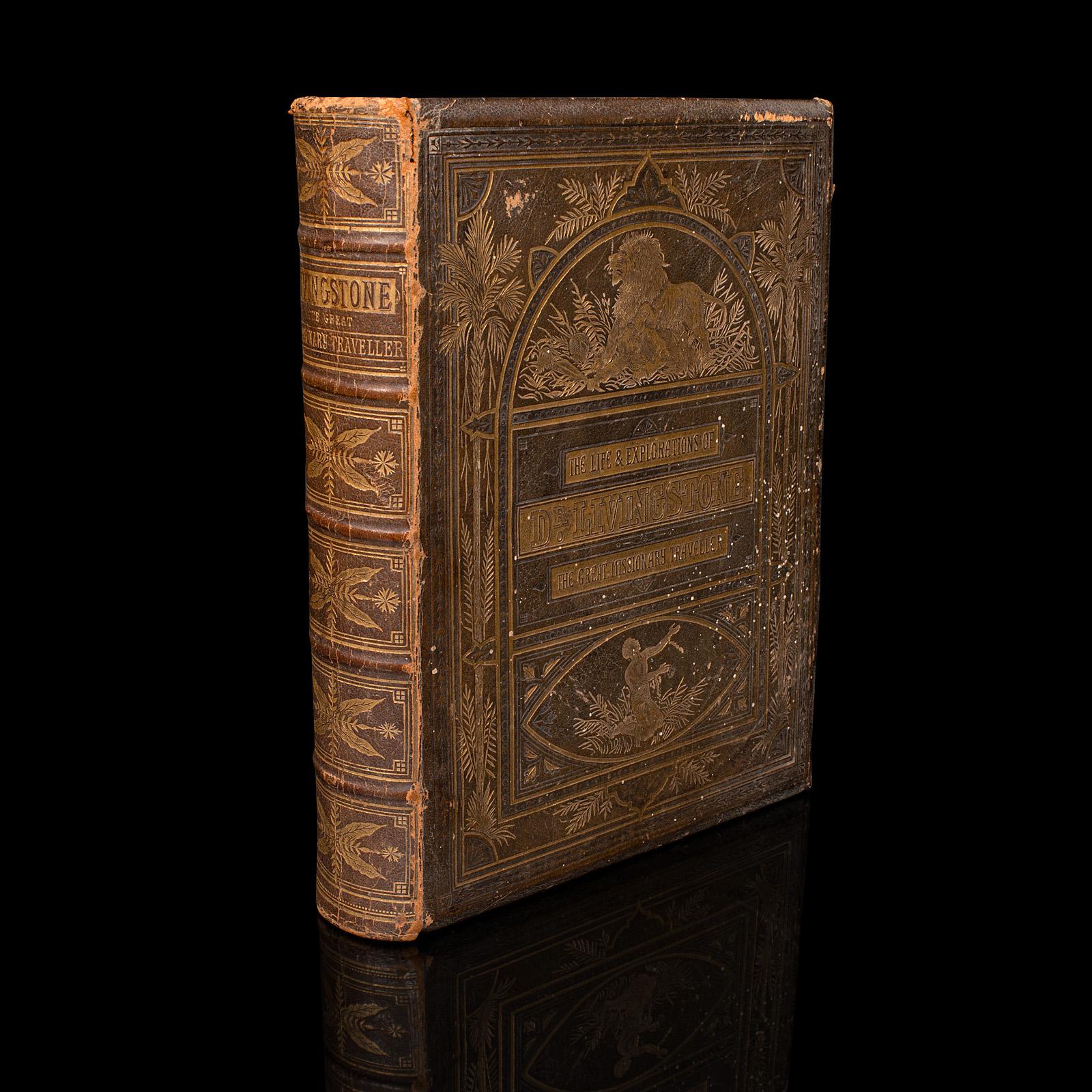 Antique Life & Explorations of Dr Livingstone Book, African Travel, Victorian (1 of 12)
