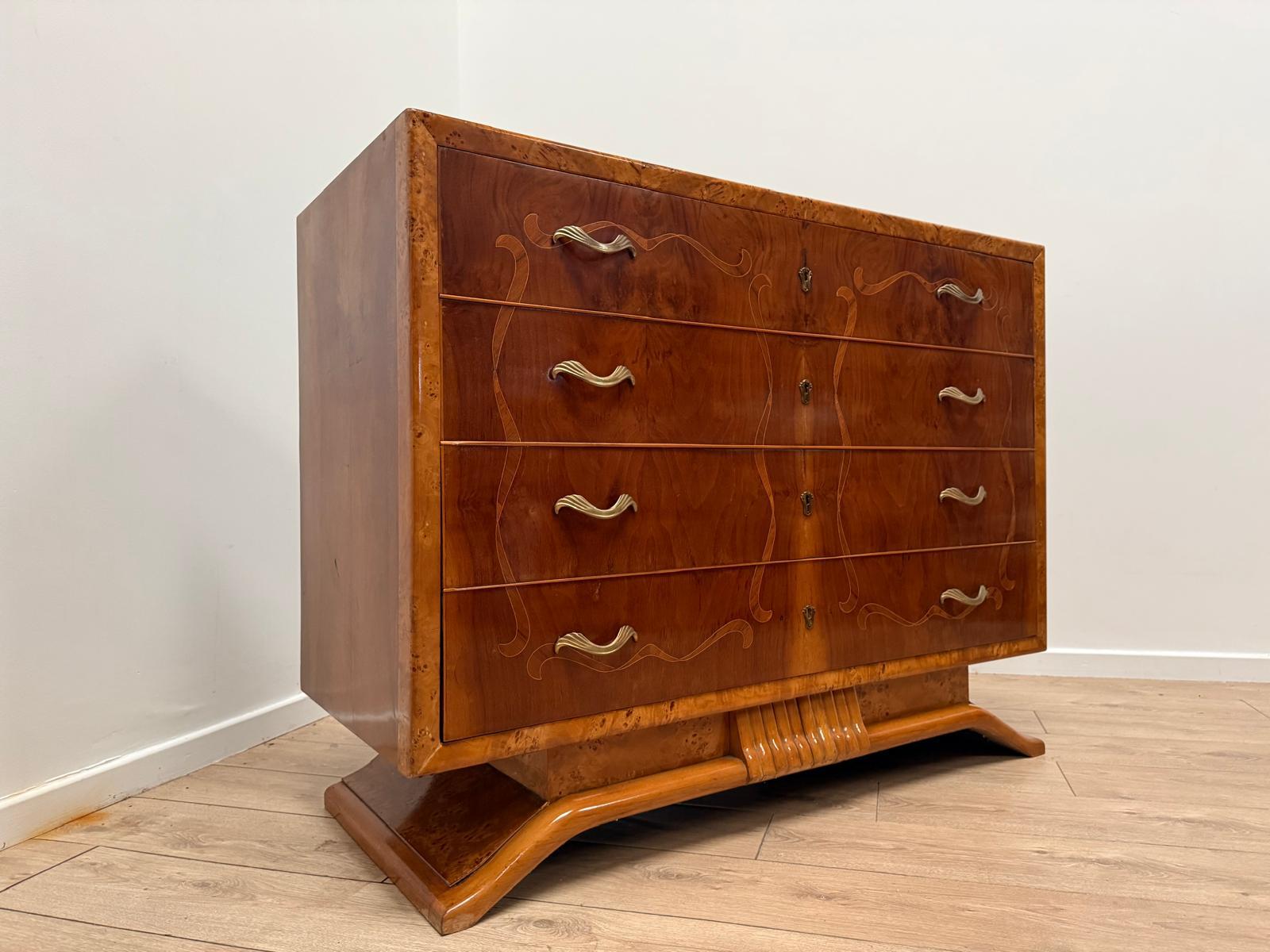 European Early 20th Century Walnut Chest of Drawers - main image