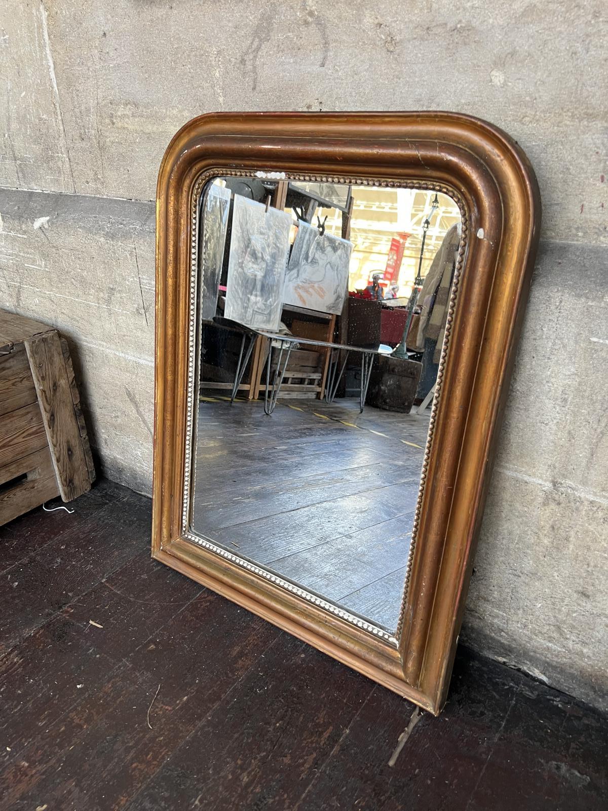 French 19th Century Louis Phillipe Gilt Mirror (1 of 7)