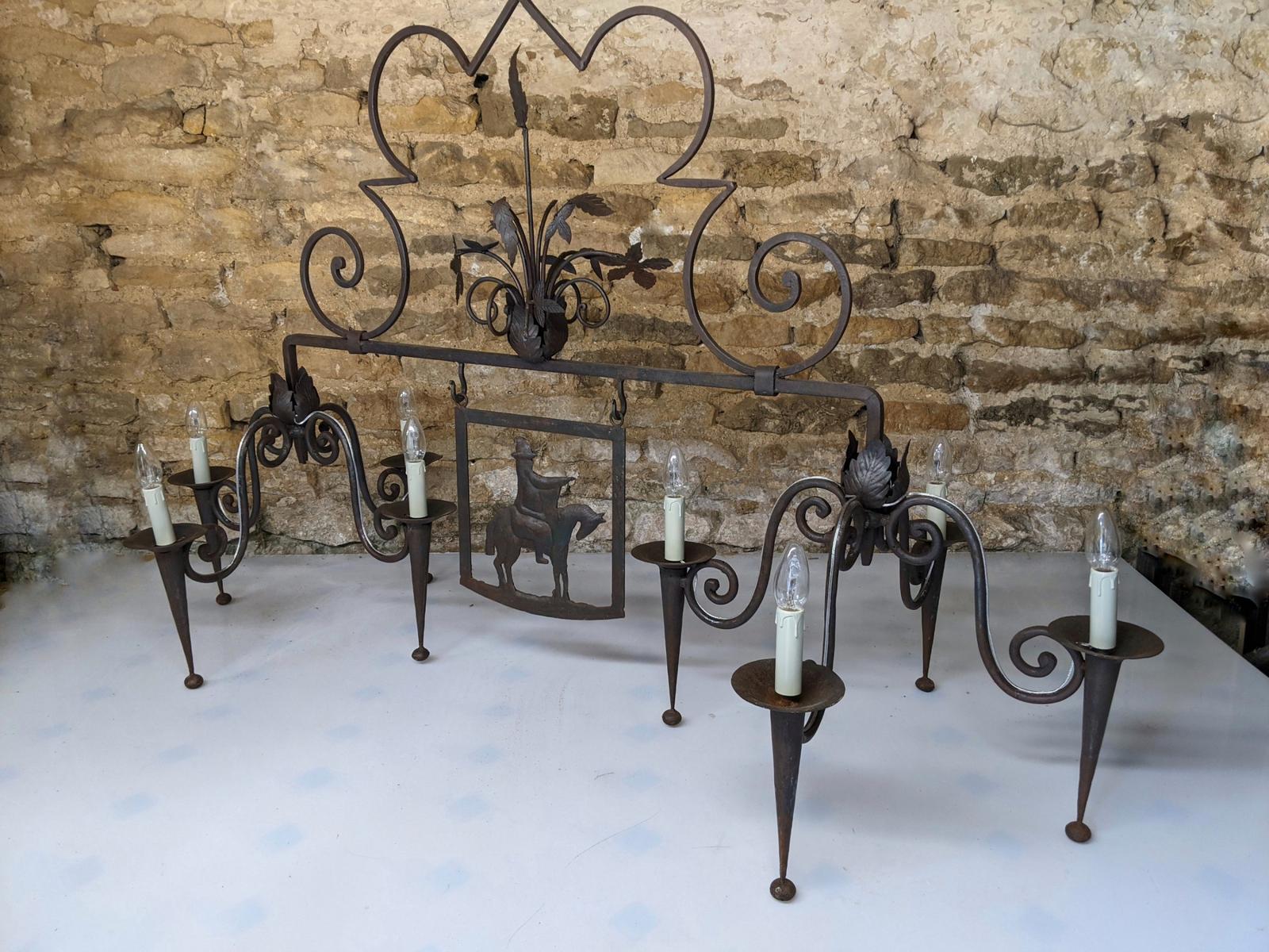Wrought Iron Hanging Light Fitting (1 of 7)