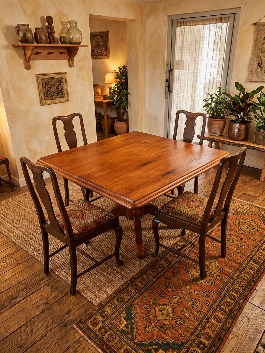 Antique Stunning Pedestal Mahogany Dining Table with Four Vase Back Chairs (1 of 15) Antique Stunning Pedestal Mahogany Dining Table with Four Vase Back Chairs (1 of 15)