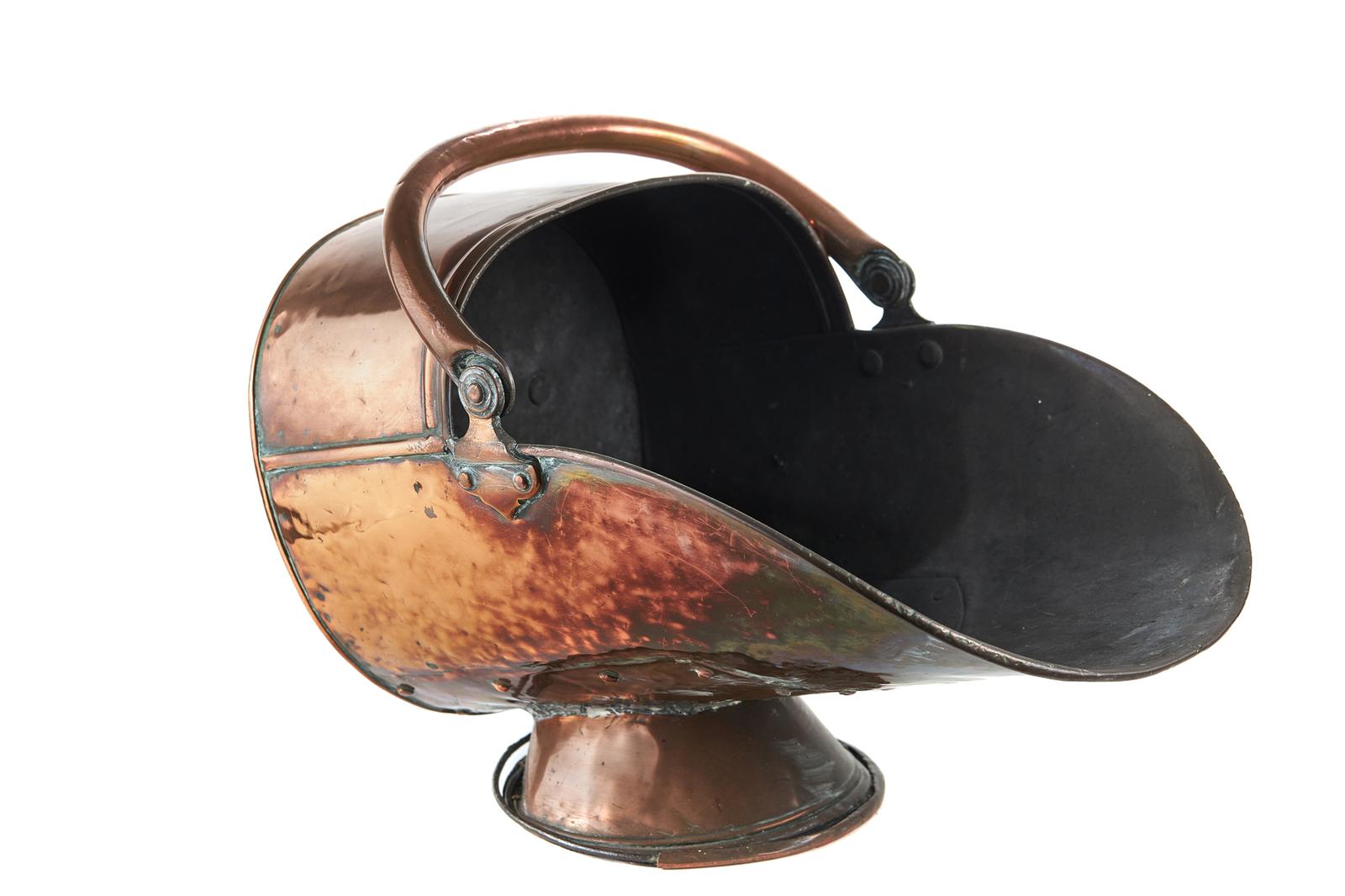 Antique Copper Coal Scuttle (1 of 4)