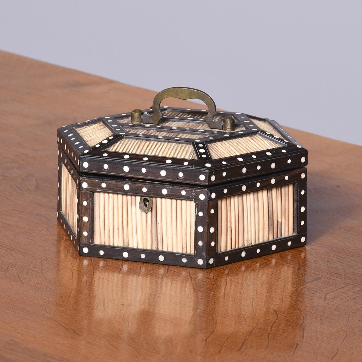 Hexagonal Shaped Porcupine Quill Box (1 of 8) Hexagonal Shaped Porcupine Quill Box (1 of 8)