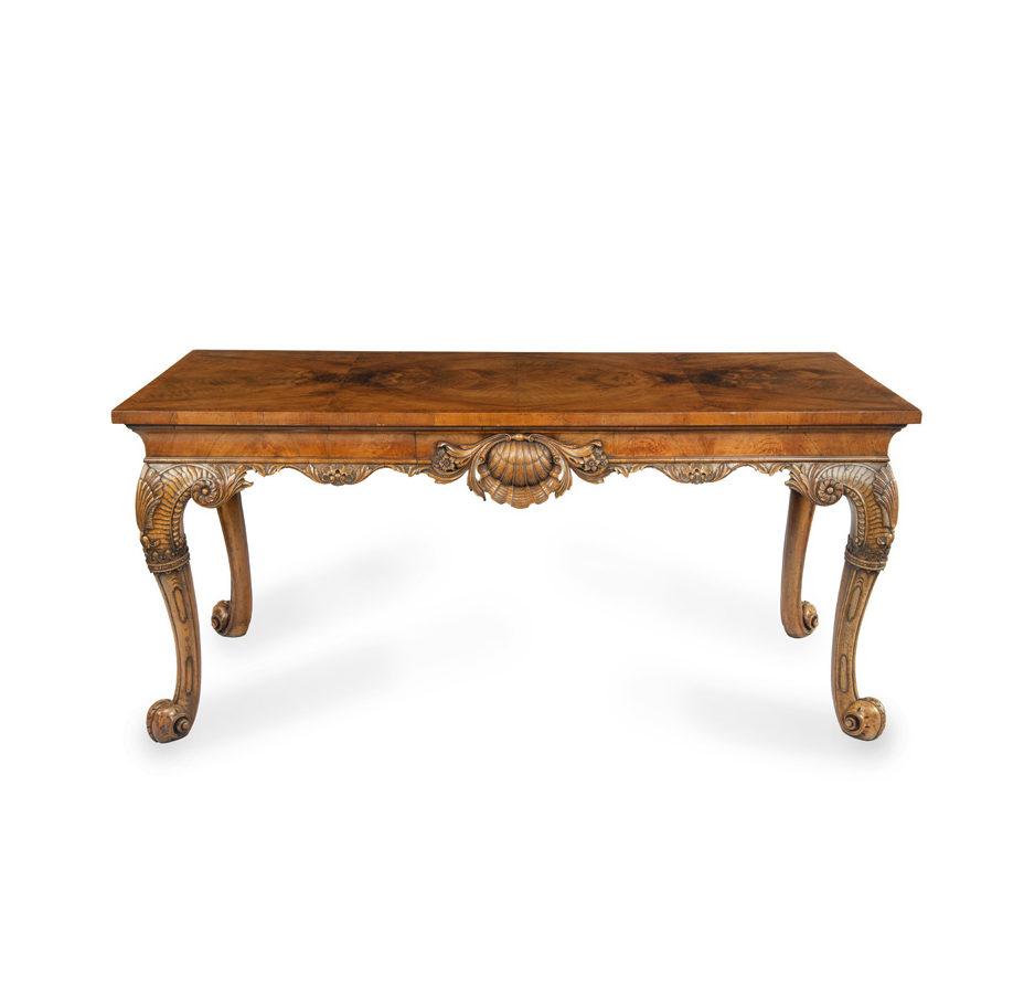 Finely Carved Walnut Side Table in the George II Style by the Harry Meyers Company of New York & Chicago (1 of 11)