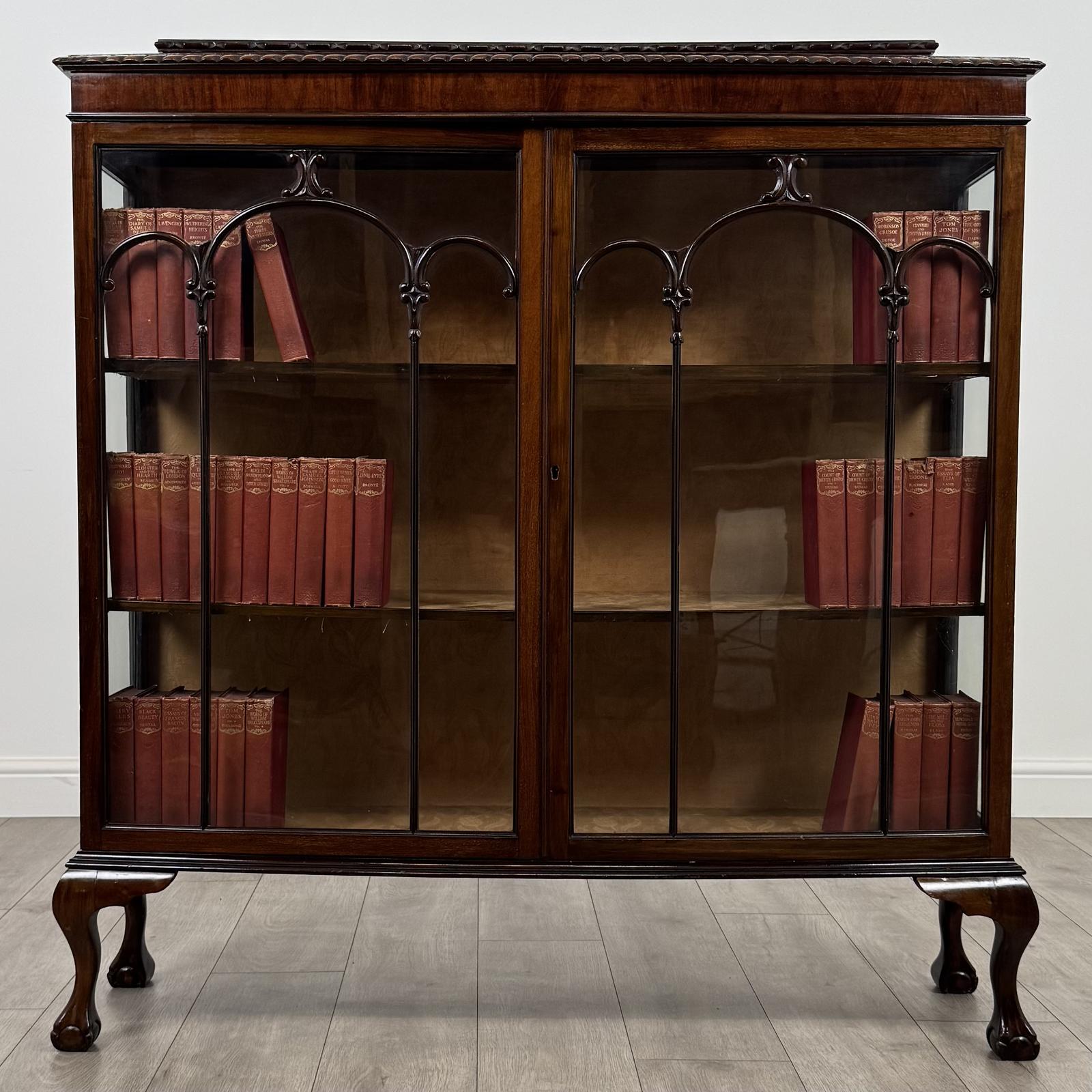 Antique 20th Century Good Quality Display Cabinet In Mahogany (1 of 11)