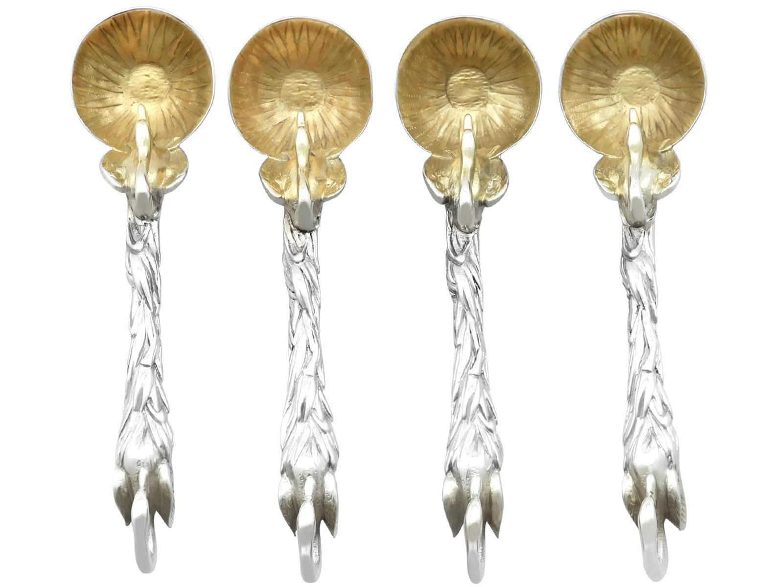 Antique Victorian Sterling Silver Salt Spoons (1 of 15)