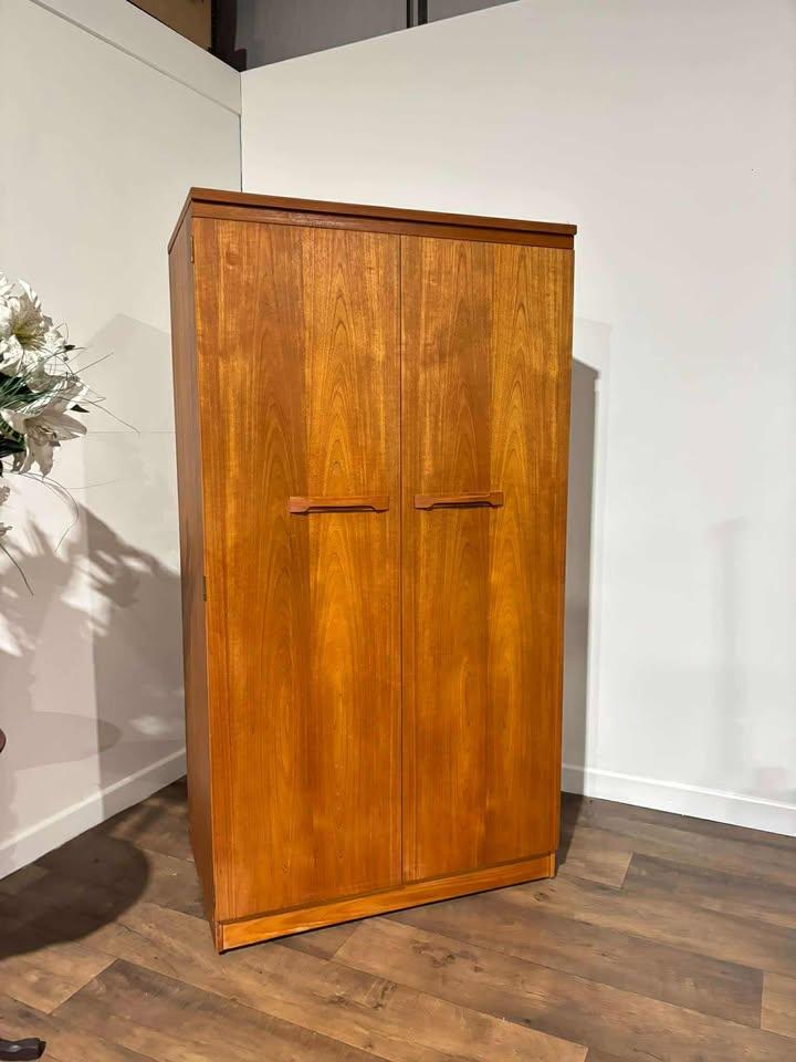 Mid Century Teak Two Door Wardrobe (1 of 17)