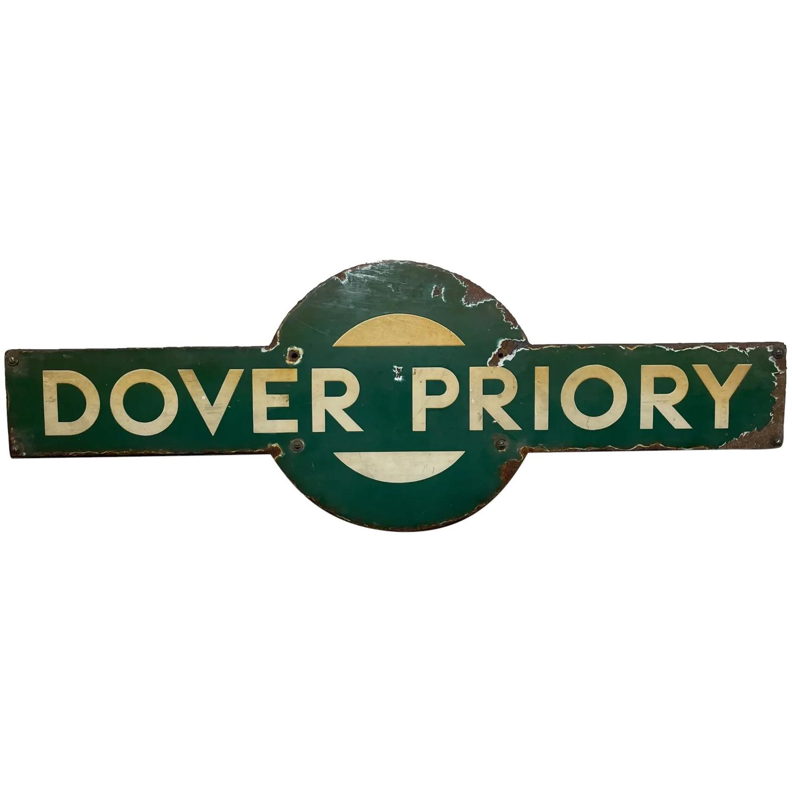 British 1940's Enamel Southern Railway Target Sign From Dover Priory Station (1 of 30)