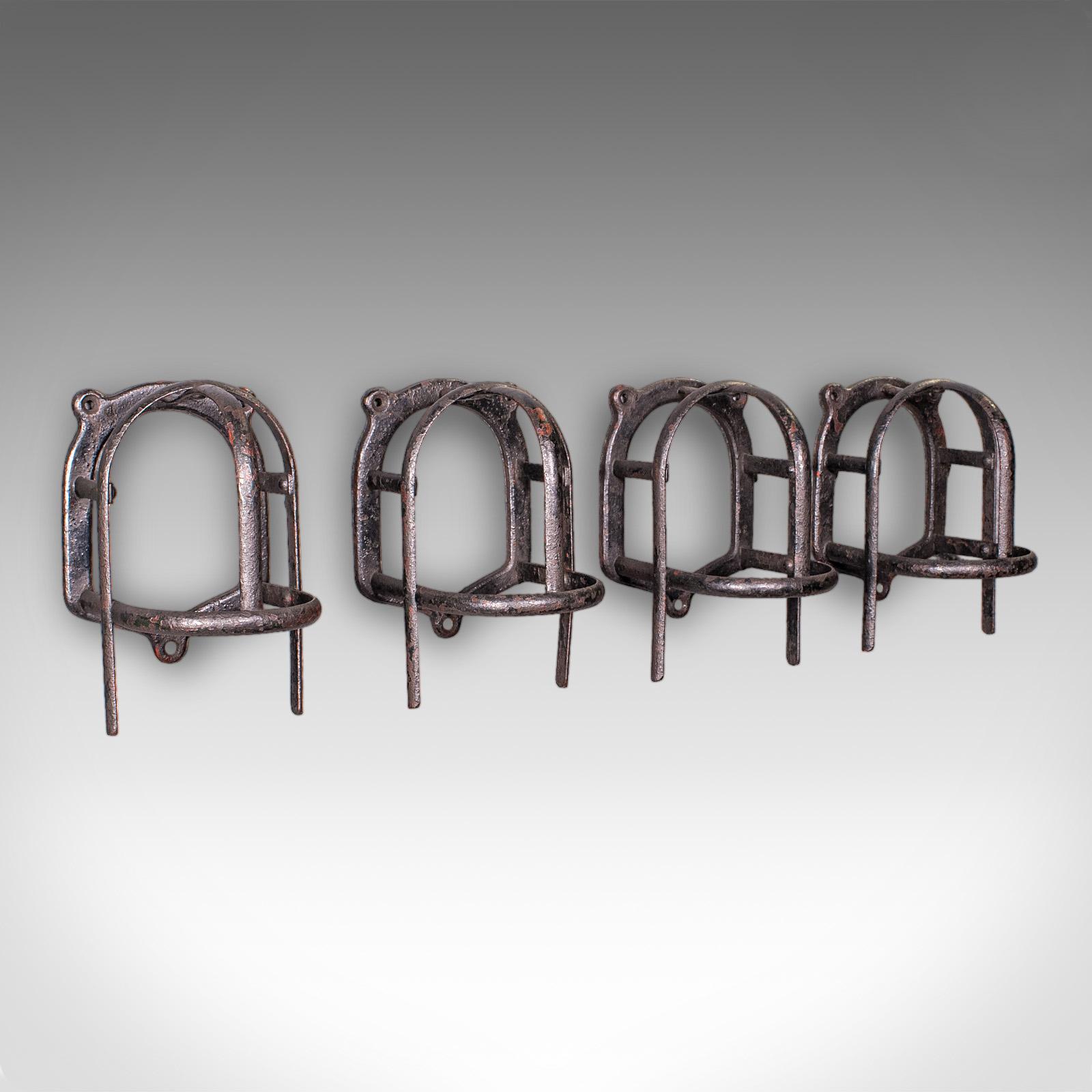 Set of 4 Antique Crop Hanging Racks, English, Iron, Hooks, Equestrian, Victorian (1 of 12) Set of 4 Antique Crop Hanging Racks, English, Iron, Hooks, Equestrian, Victorian (1 of 12)