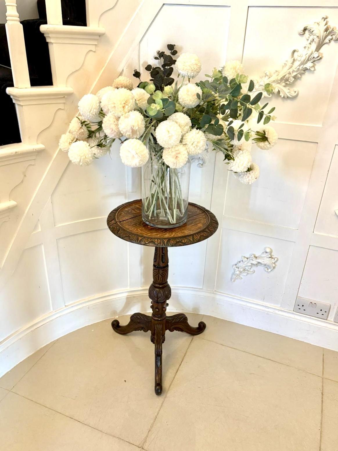 Antique Victorian Quality Carved Oak Tripod / Lamp Table (1 of 8) Antique Victorian Quality Carved Oak Tripod / Lamp Table (1 of 8)