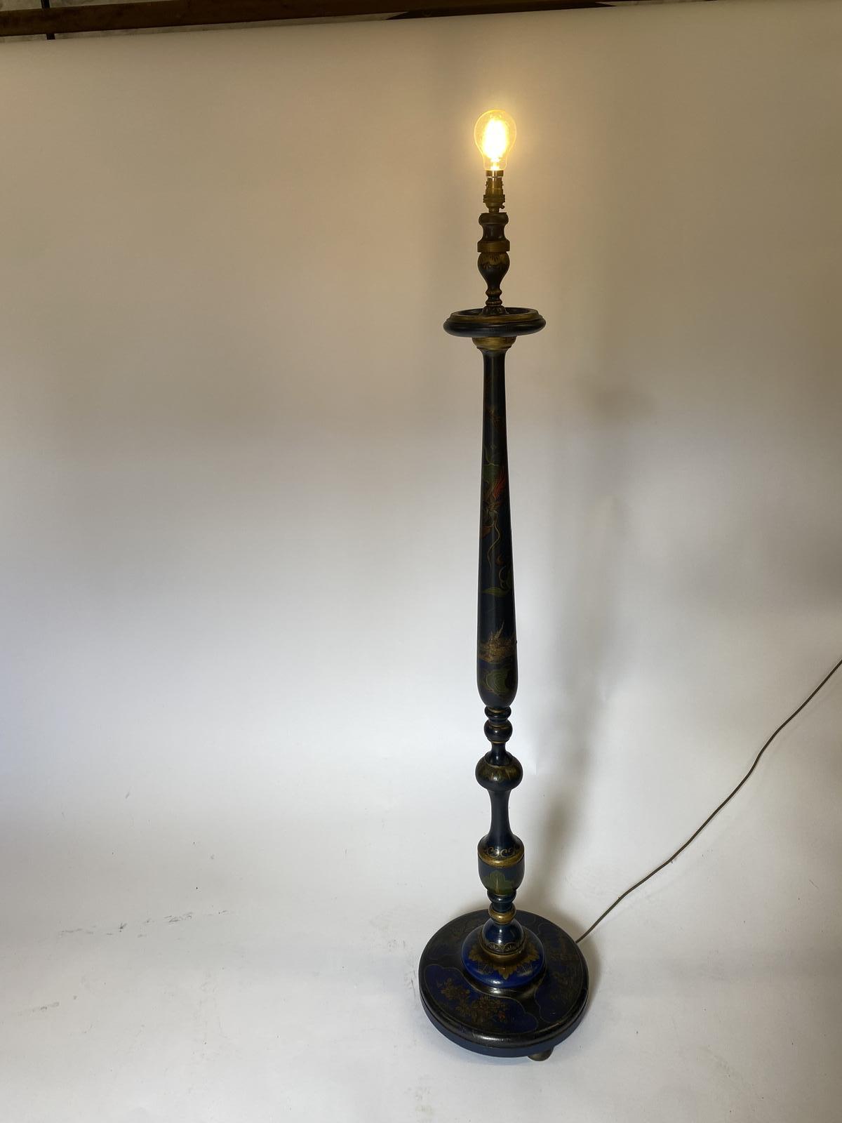 Chinoiserie Decorated Standard Lamp c.1930 (1 of 13)