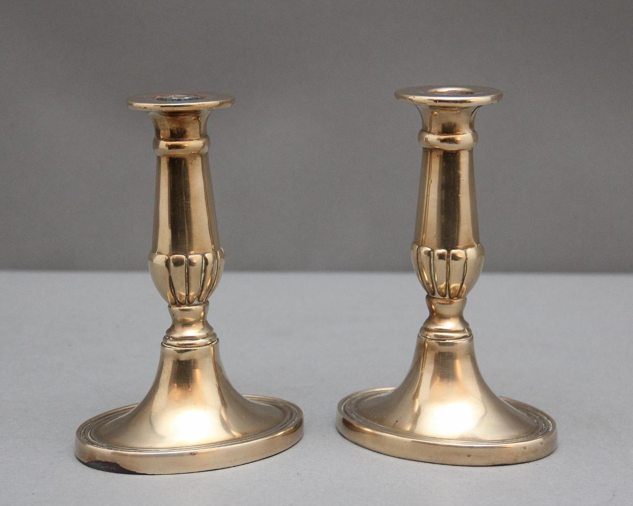 Pair of Brass Georgian Candlesticks (1 of 7) Pair of Brass Georgian Candlesticks (1 of 7)