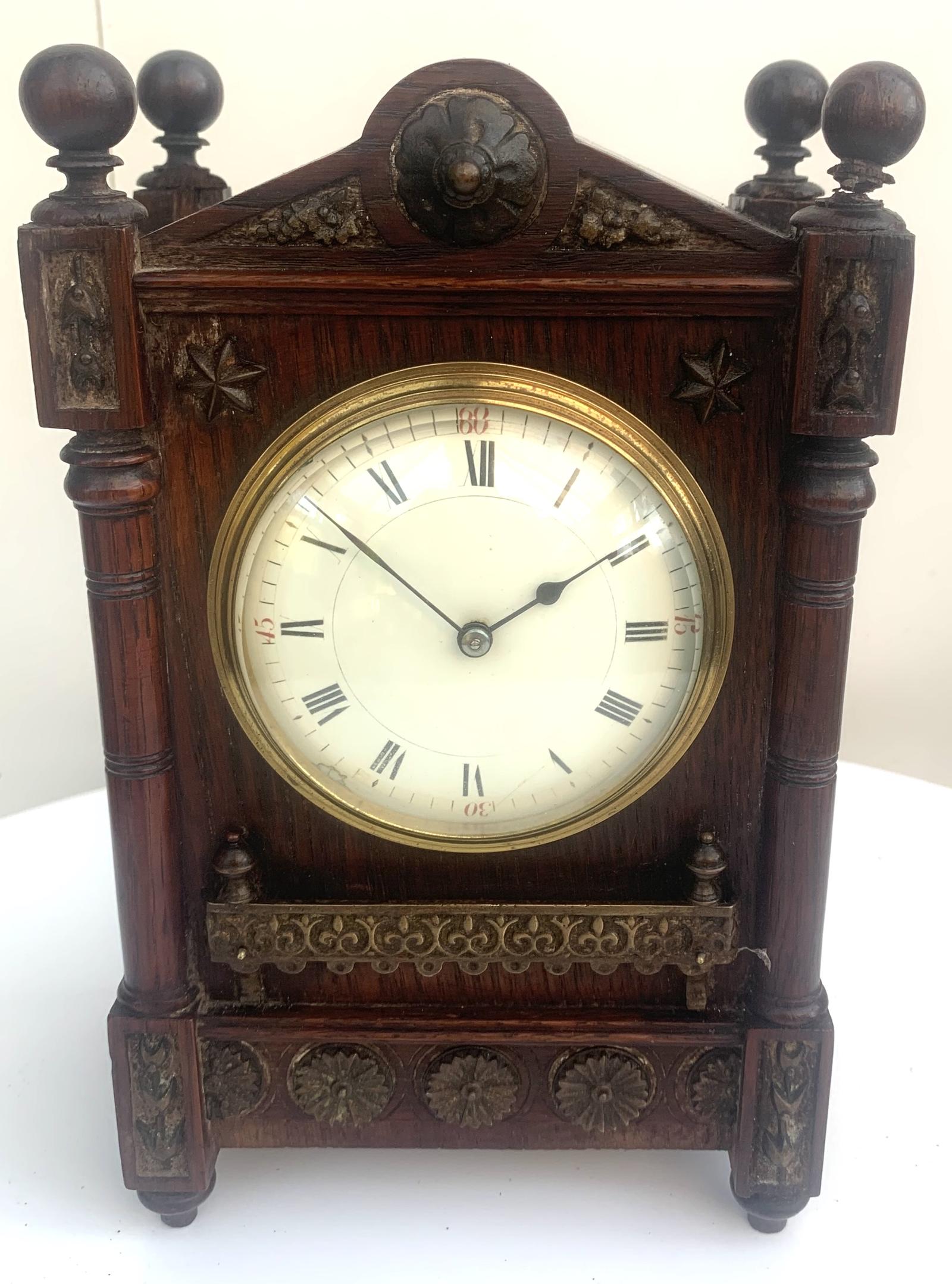Impressive Solid Oak Timepiece Mantel Clock Carved & Ormolu Decoration (1 of 12) Impressive Solid Oak Timepiece Mantel Clock Carved & Ormolu Decoration (1 of 12)