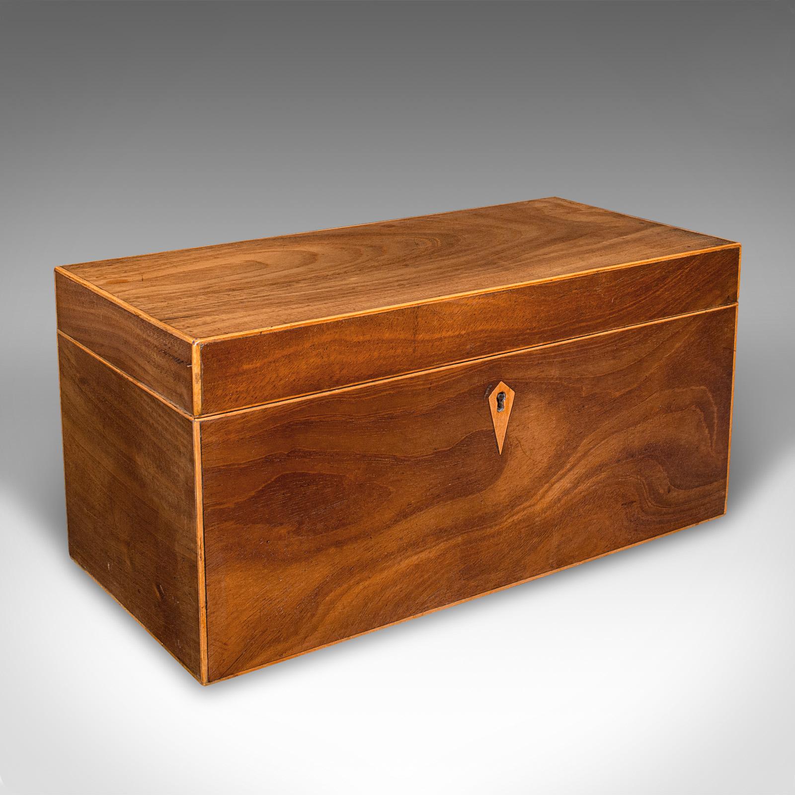 Antique Tea Caddy, English, Satinwood, Box, Mixing Glass, Regency (1 of 12)