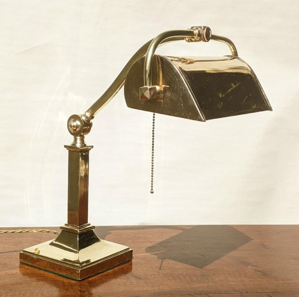 Quality Antique Brass Desk Light (1 of 8)