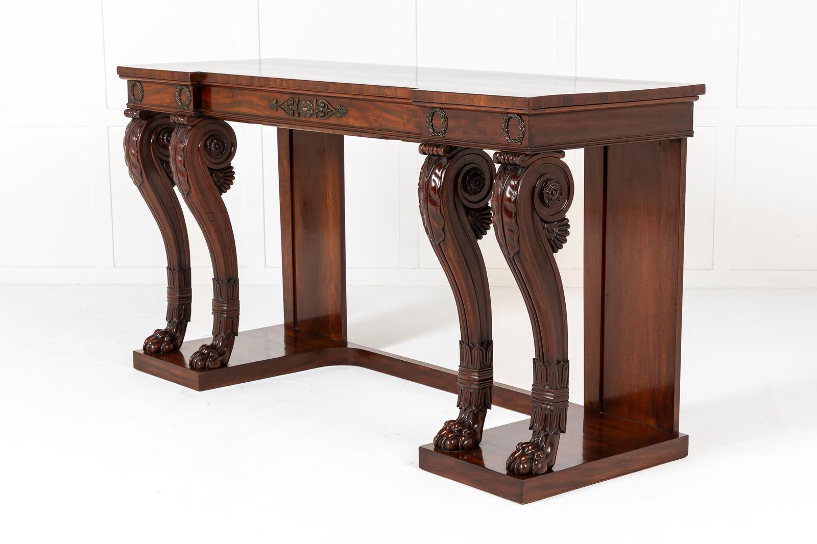 19th Century English Regency Mahogany Serving Table (1 of 1)