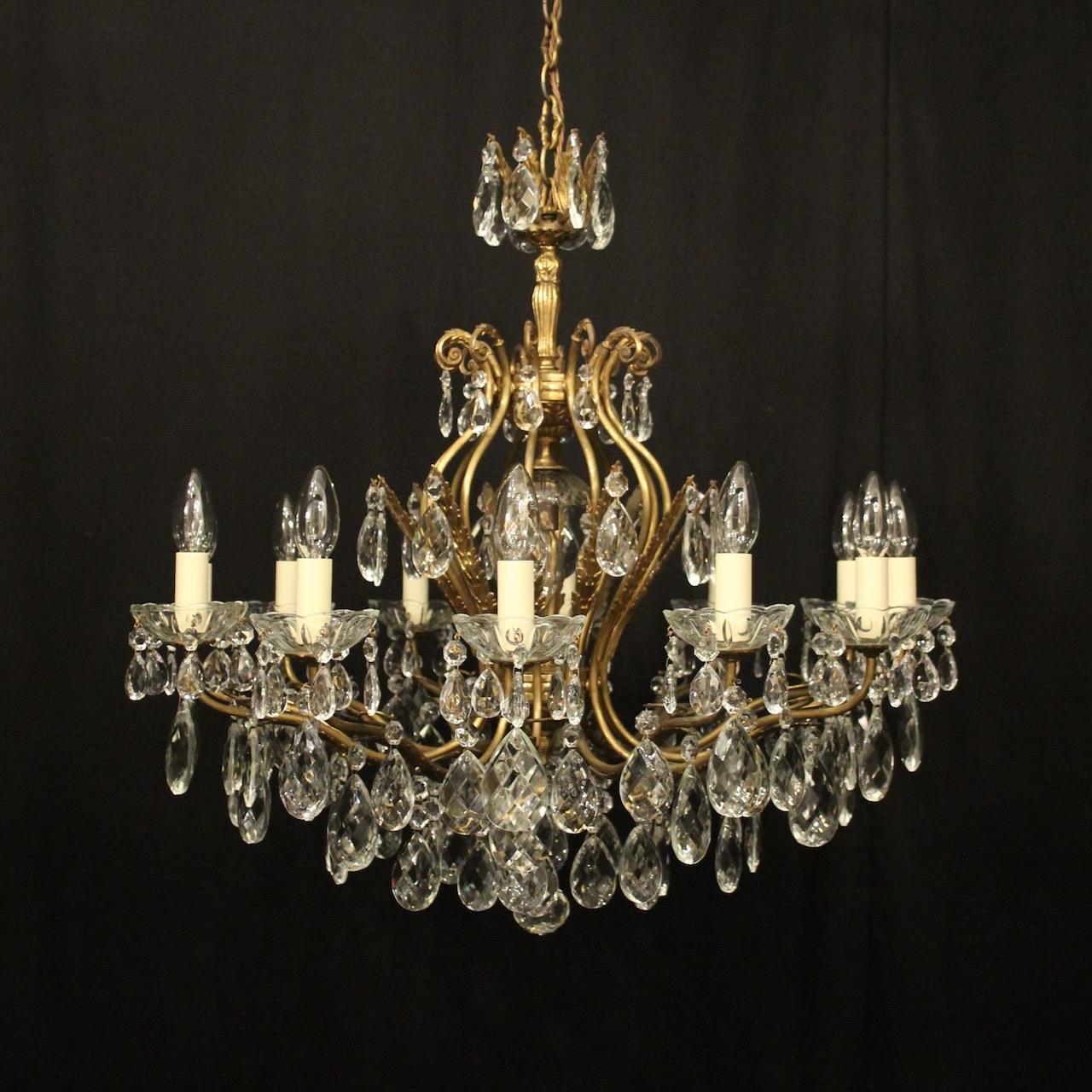French Gilded 13 Light Antique Chandelier (1 of 10)