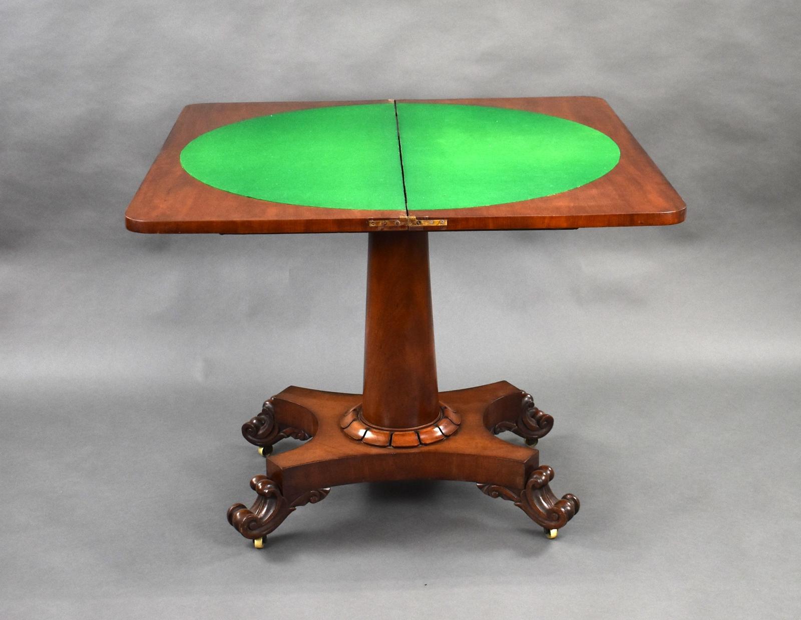 William IV Mahogany Card Table (1 of 12)