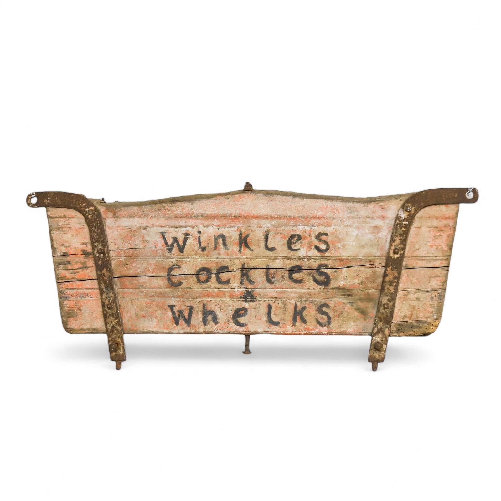 19th Century Hand Painted Wood Costermonger's Wagon Rear Panel (1 of 9)