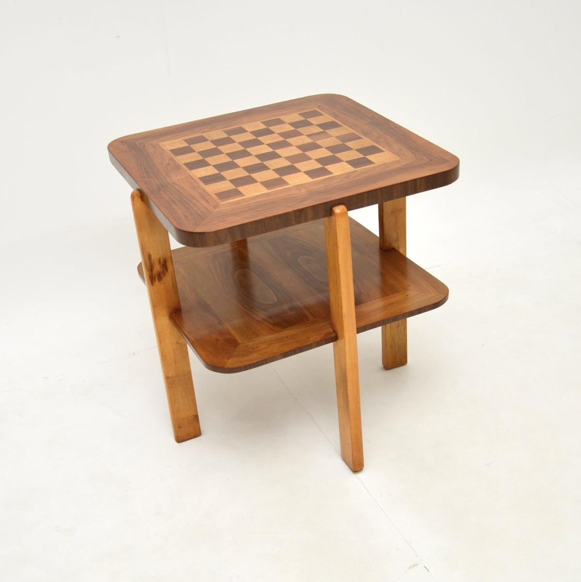 Art Deco Inlaid Walnut Chess / Coffee Table (1 of 6) Art Deco Inlaid Walnut Chess / Coffee Table (1 of 6)