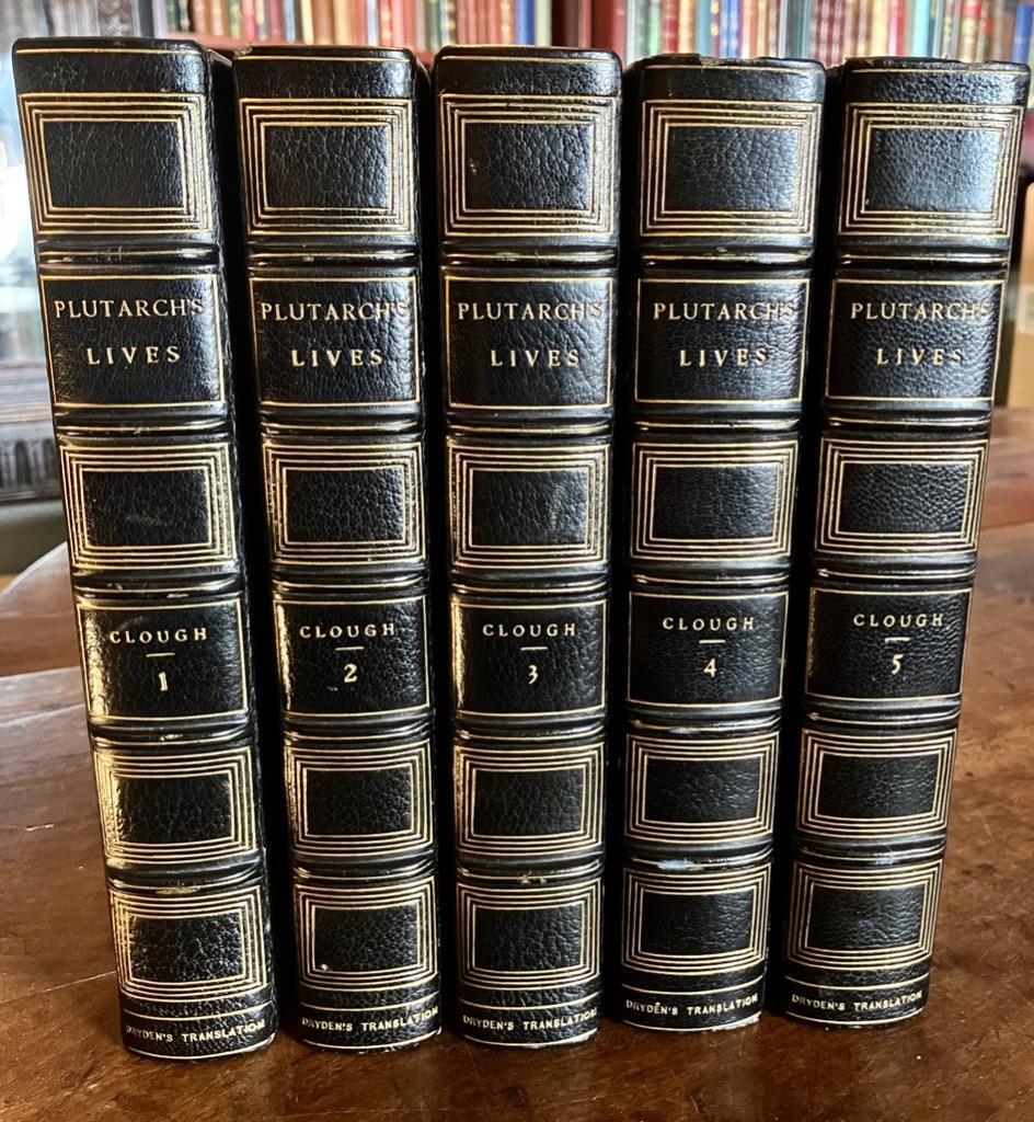 1893 Plutarch's Lives Dryden's Translation by a H Clough 5 X Leather Volume Set (1 of 4) 1893 Plutarch's Lives Dryden's Translation by a H Clough 5 X Leather Volume Set (1 of 4)