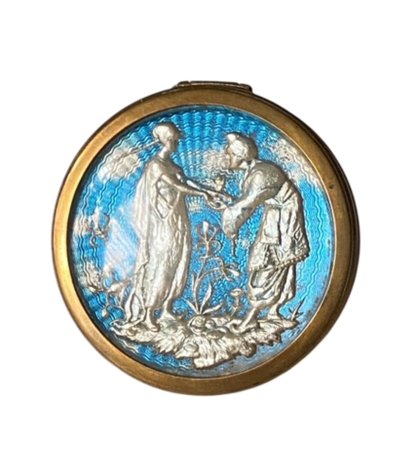 Vintage Dubarry Crystal Powderette Powder Compact Circa 1930 (1 of 5)