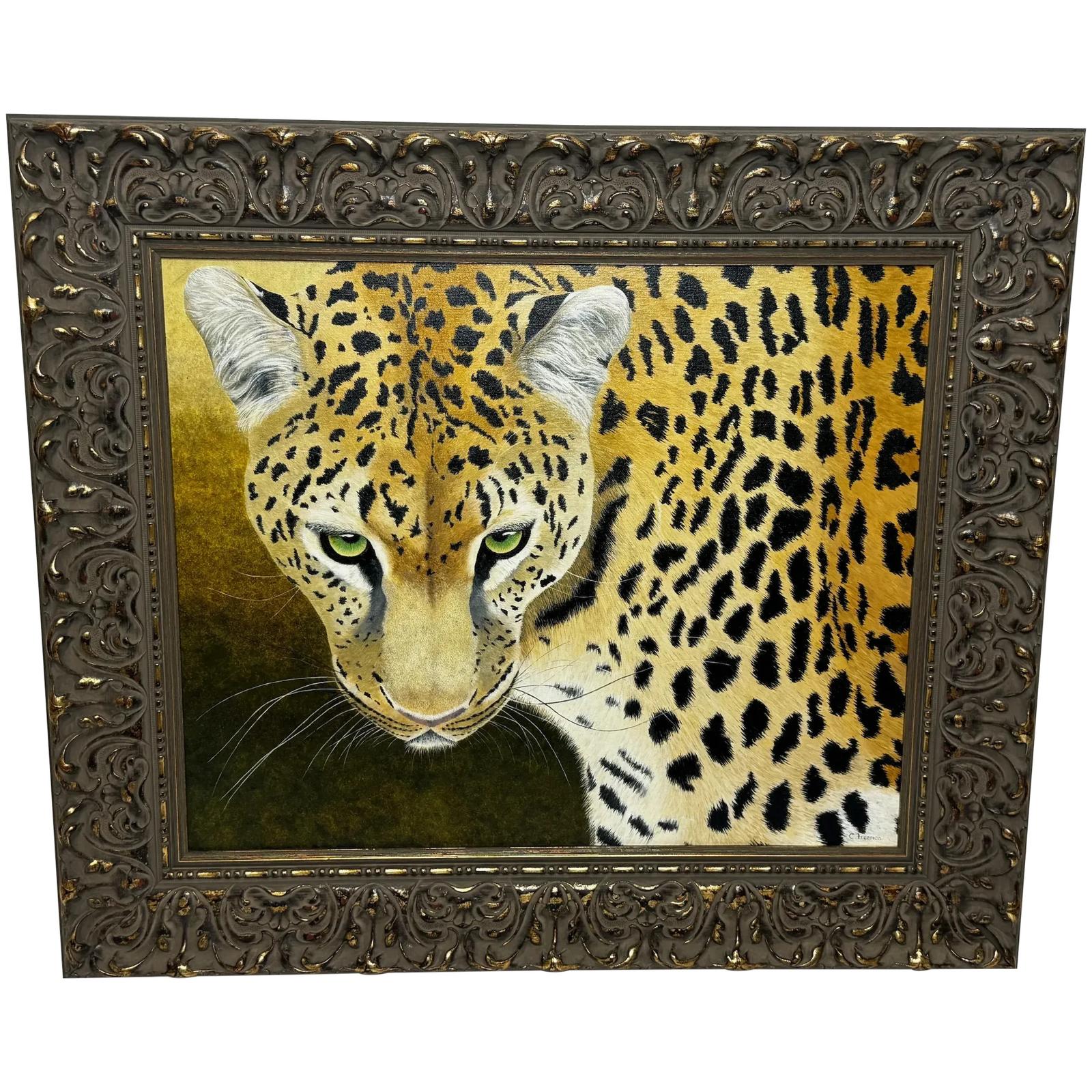 Oil Painting Leopard Masai Mara Kenya Follower Pip McGarry (1 of 30)