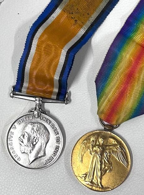 World War I DOW Medal Pair (Scottish Highland Light Inf. City of Glasgow Regt.) c.1917 (1 of 2)