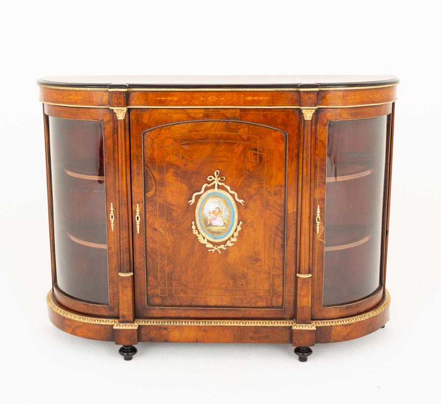 Victorian Burr Walnut Credenza (1 of 9)