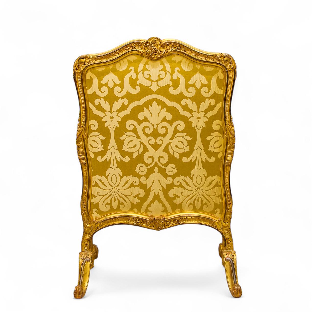 Antique French Carved Giltwood Firescreen (1 of 8)