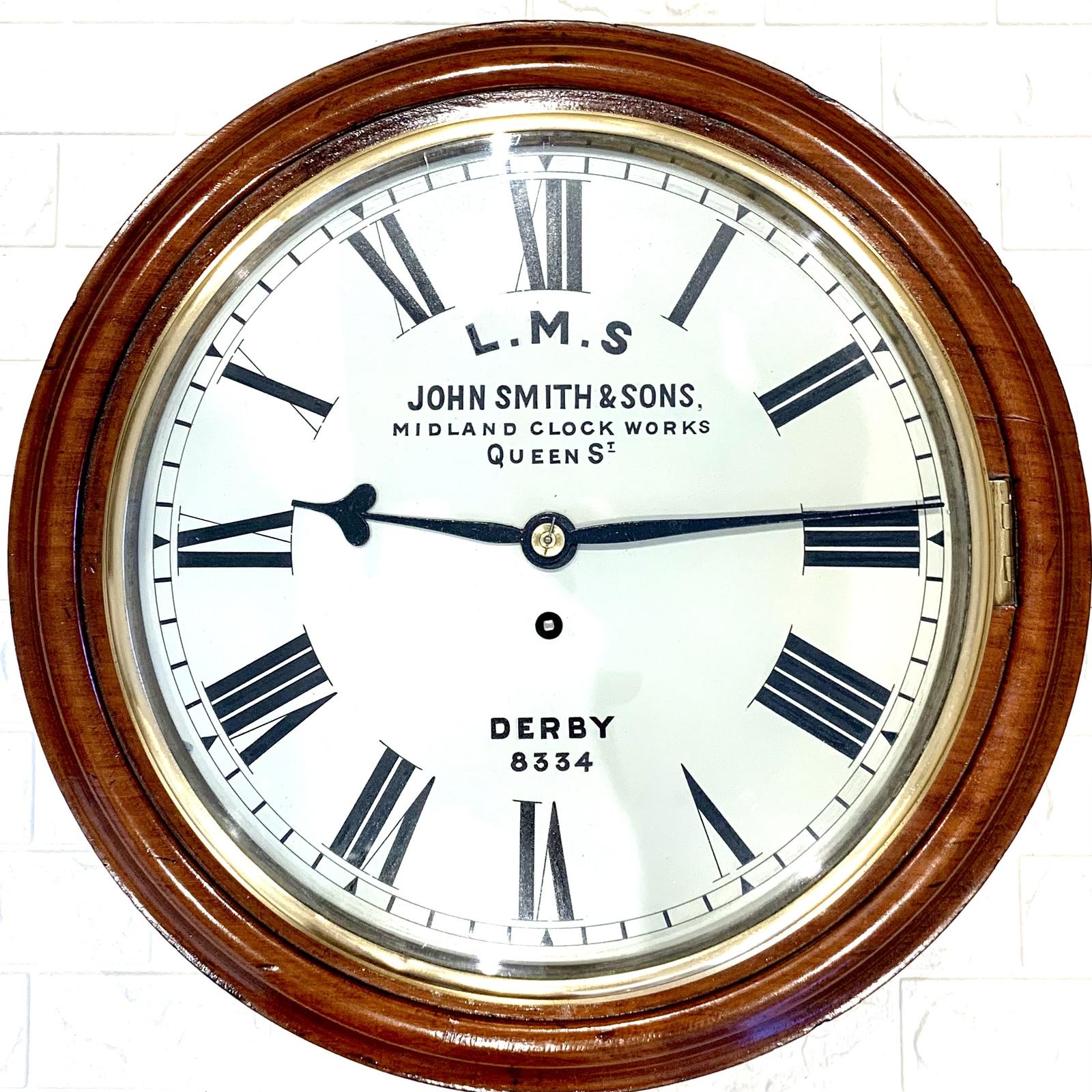 L.M.S Fusee Railway Wall Dial Clock, Exquisite (1 of 17)