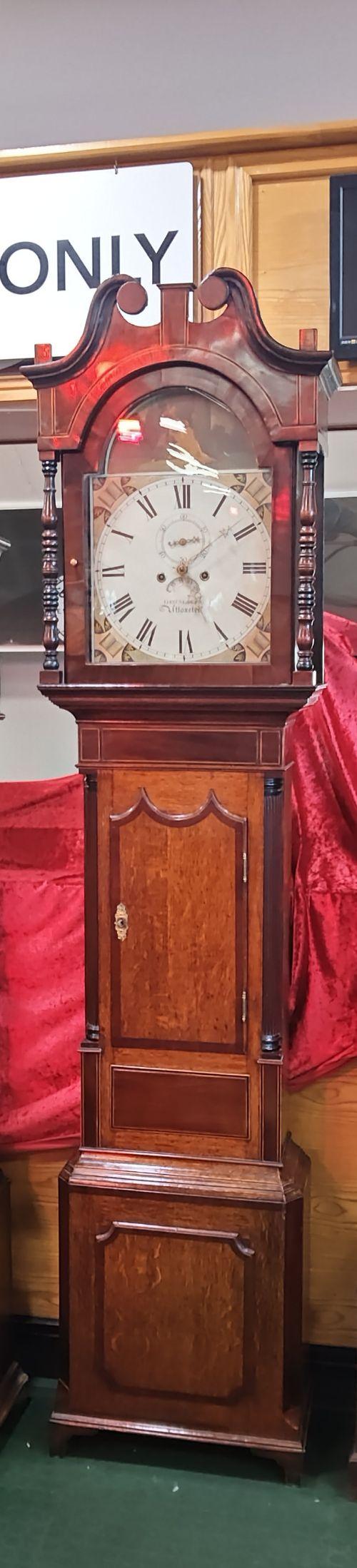 Georgian Oak & Mahogany 8 Day Grandfather Longcase Clock (1 of 22)