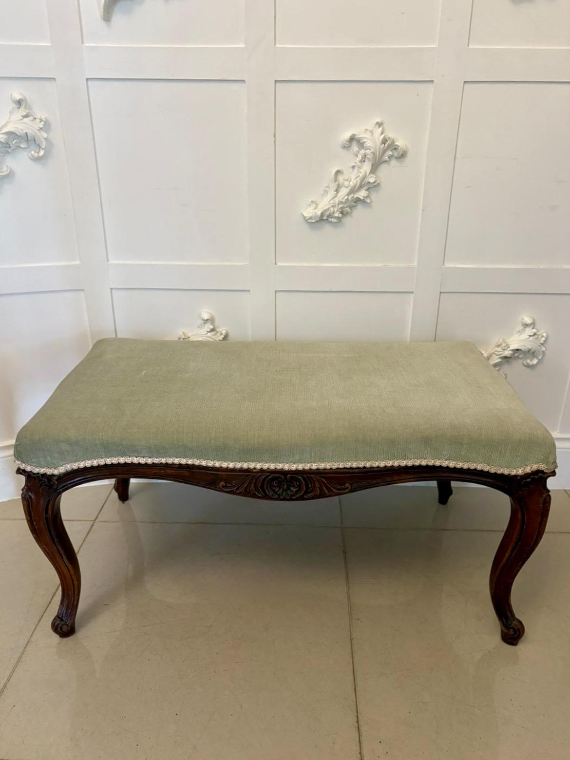 Large Antique Victorian Quality Carved Walnut Stool (1 of 7) Large Antique Victorian Quality Carved Walnut Stool (1 of 7)