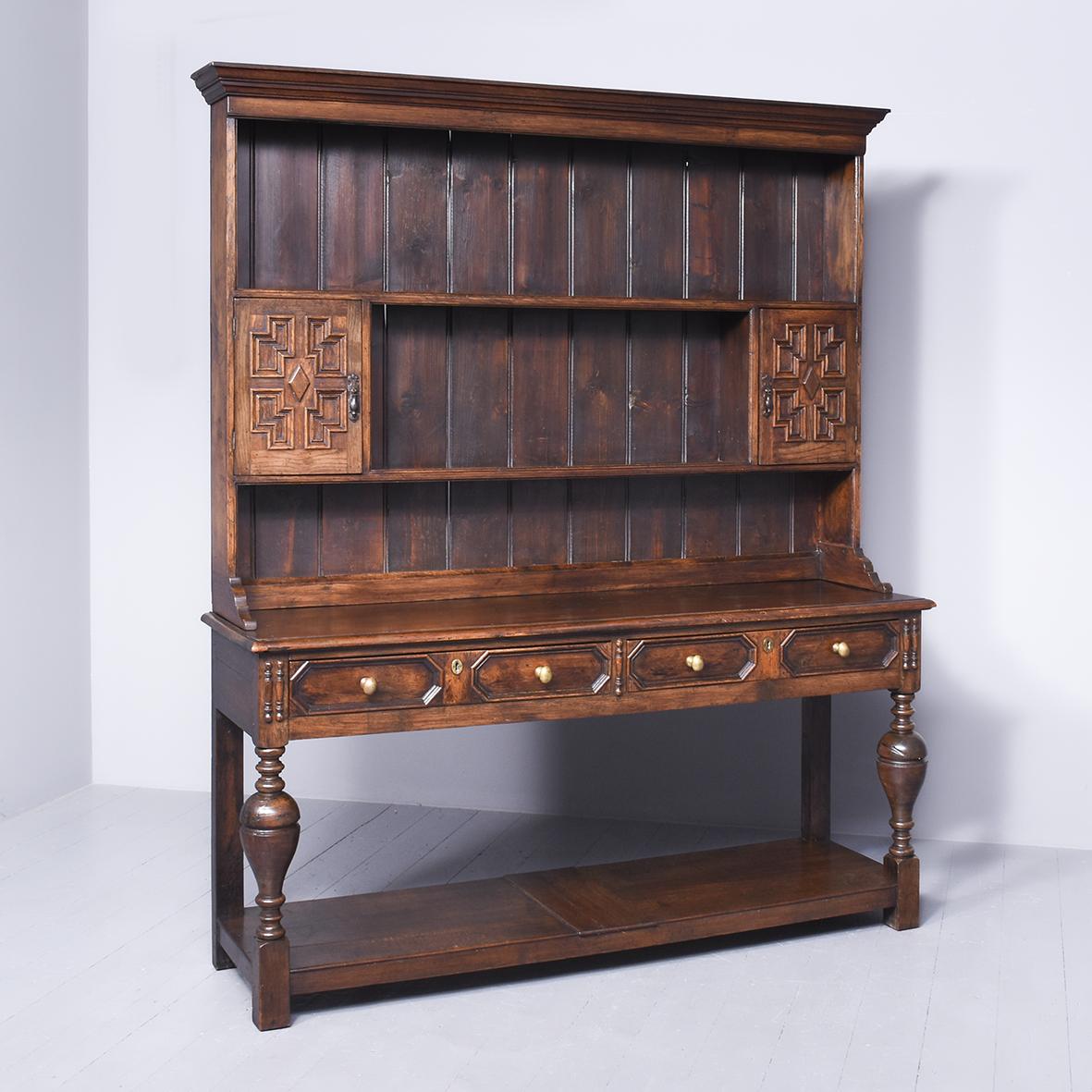 Jacobean-Style 19th Century Oak Two-Part Welsh Dresser (1 of 11) Jacobean-Style 19th Century Oak Two-Part Welsh Dresser (1 of 11)