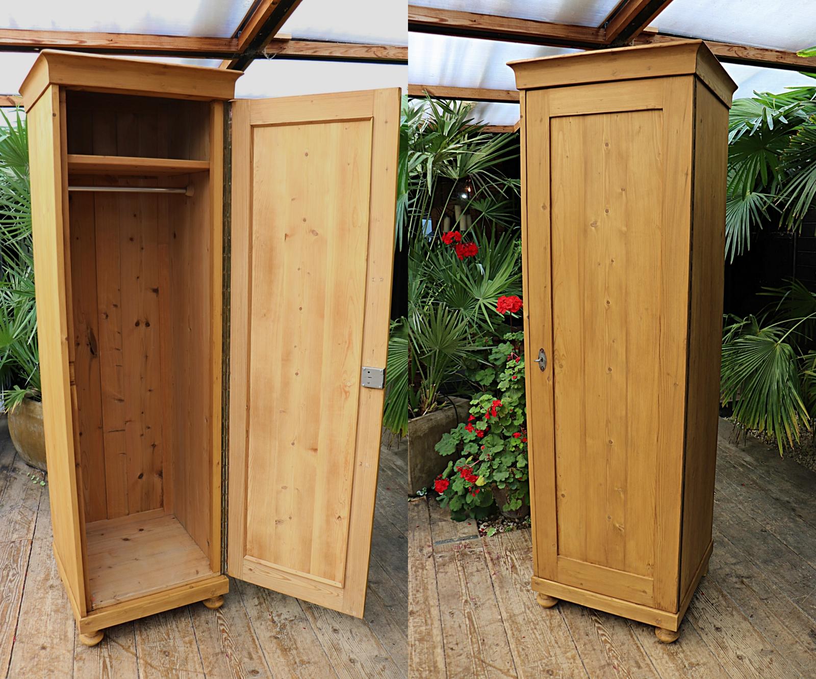 Very Tall Old Pine Cupboard - Linen / Larder / Housekeepers / Wardrobe (1 of 11)