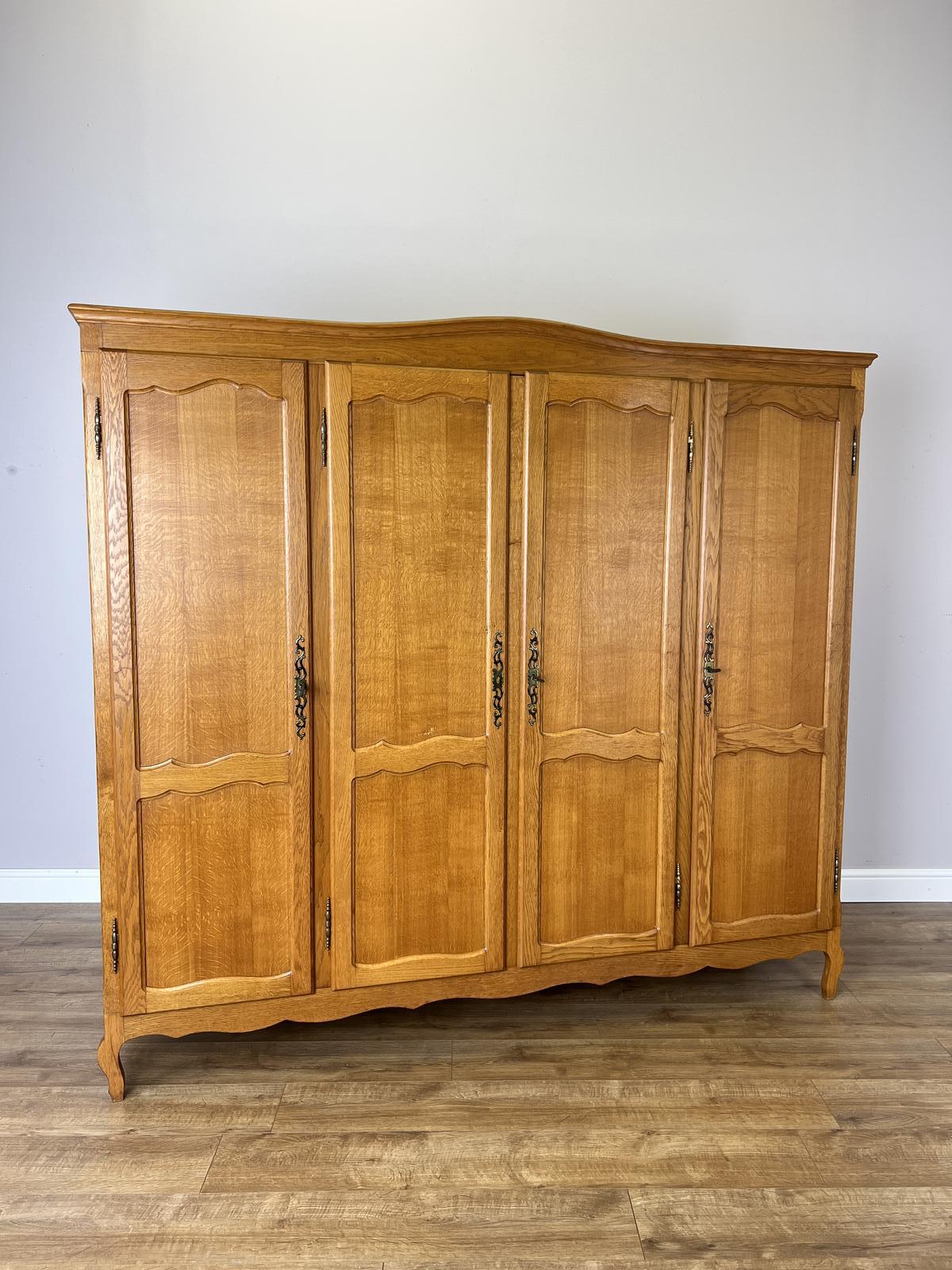 Wardrobe Vintage French Style Oak Four Door Carved Armoire (1 of 13) Wardrobe Vintage French Style Oak Four Door Carved Armoire (1 of 13)