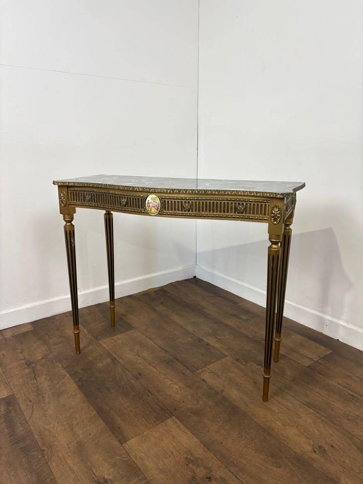 Vintage French Style Faux Marble Hall Table (1 of 13) Vintage French Style Faux Marble Hall Table (1 of 13)