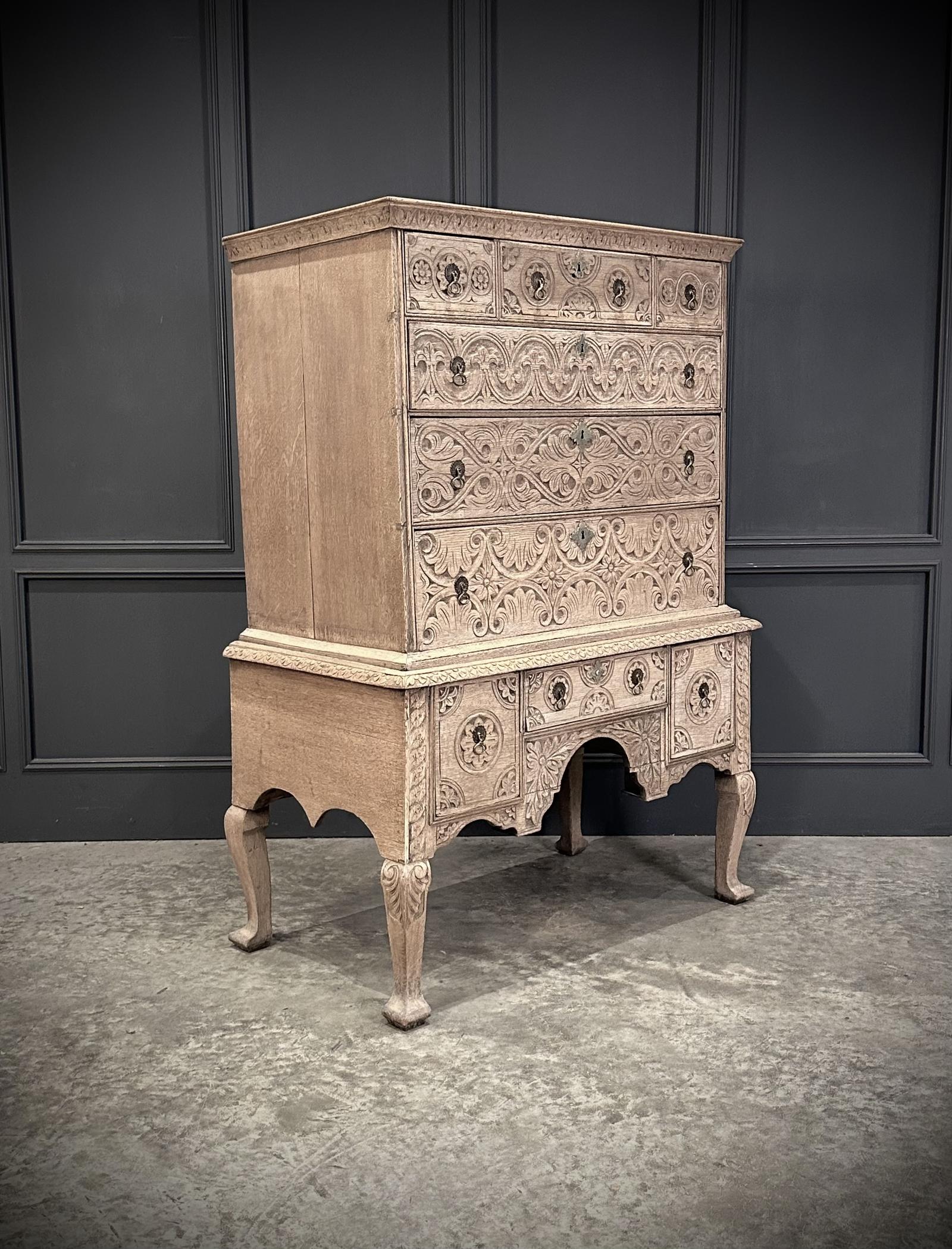 18th Century Bleached Oak Chest on Stand (1 of 10) 18th Century Bleached Oak Chest on Stand (1 of 10)