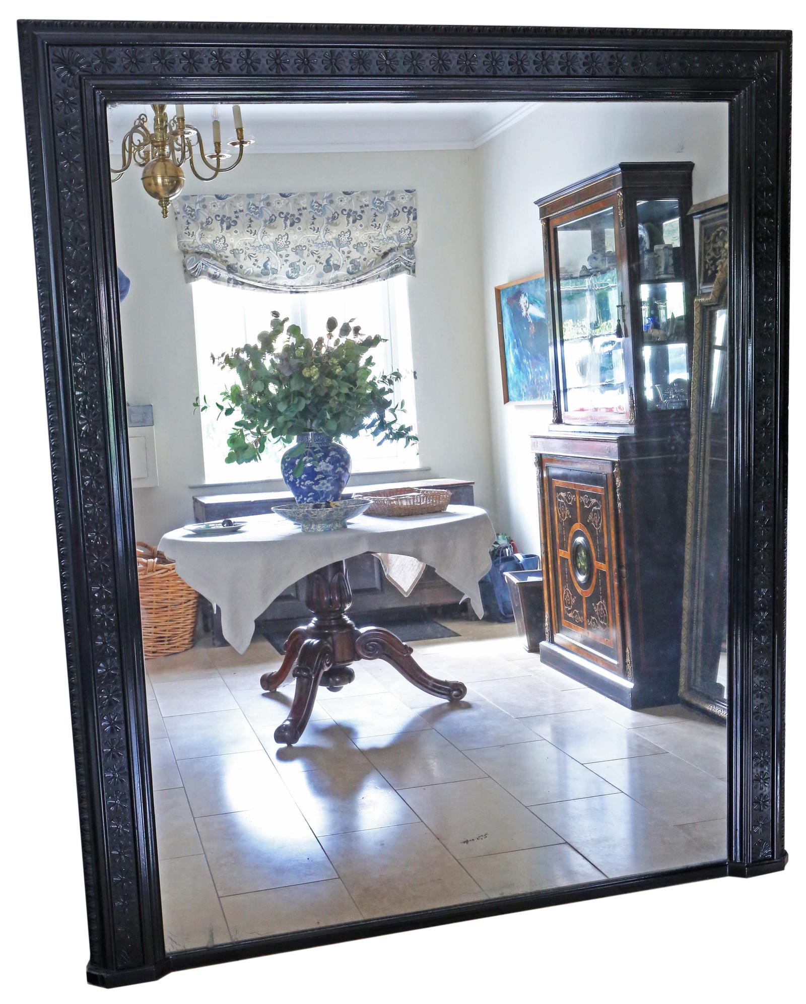 Antique Very Large Late 19th Century Quality Floor Overmantle Wall Mirror (1 of 7) Antique Very Large Late 19th Century Quality Floor Overmantle Wall Mirror (1 of 7)
