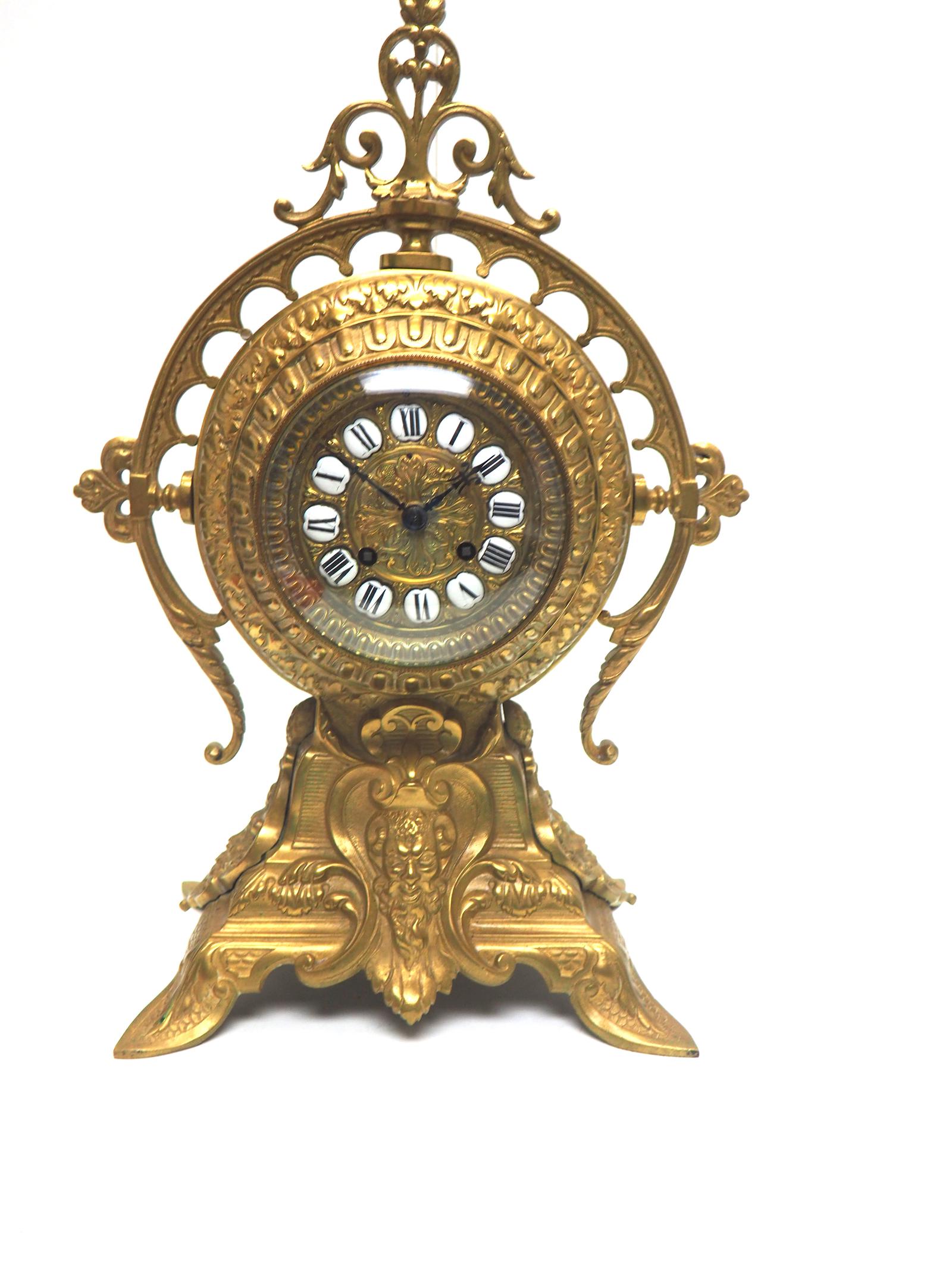 Incredible French Gothic Ormolu Bronze 8 Day Striking Mantle Clock c.1870 (1 of 13) Incredible French Gothic Ormolu Bronze 8 Day Striking Mantle Clock c.1870 (1 of 13)
