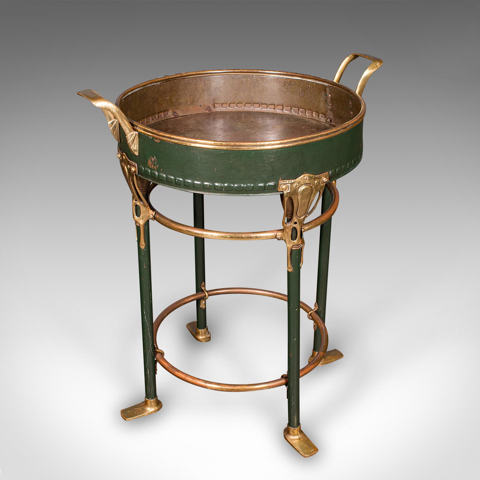 Antique Bottle Cooler, French Brass, Cocktail Party, Jardiniere Stand c.1880 (1 of 10)