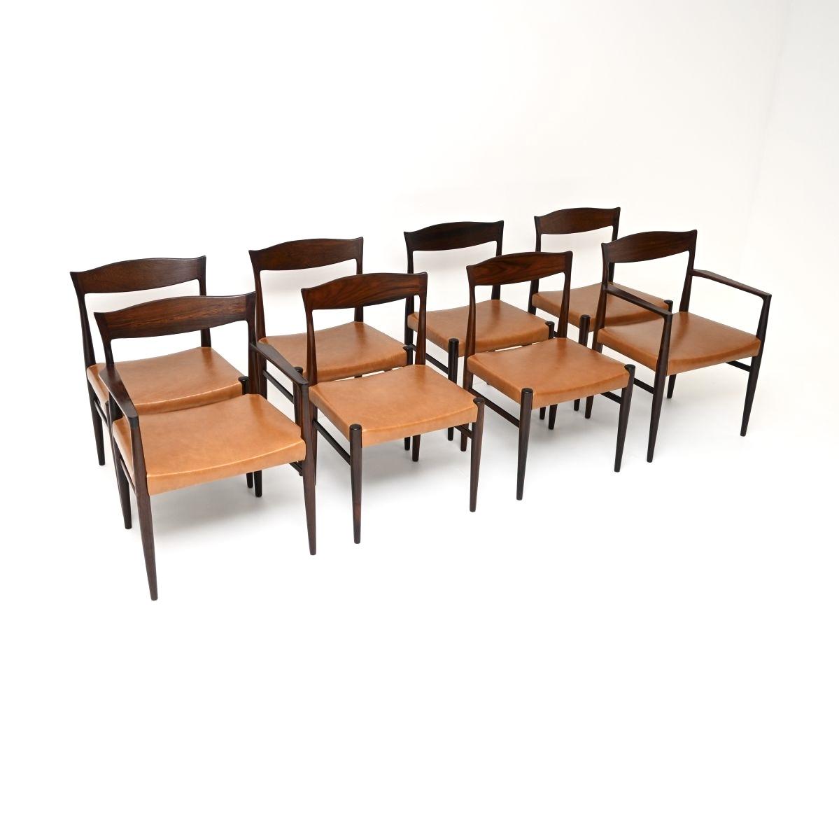 Set of Eight Danish Vintage Rosewood & Leather Dining Chairs by Erling Torvits (1 of 10) Set of Eight Danish Vintage Rosewood & Leather Dining Chairs by Erling Torvits (1 of 10)