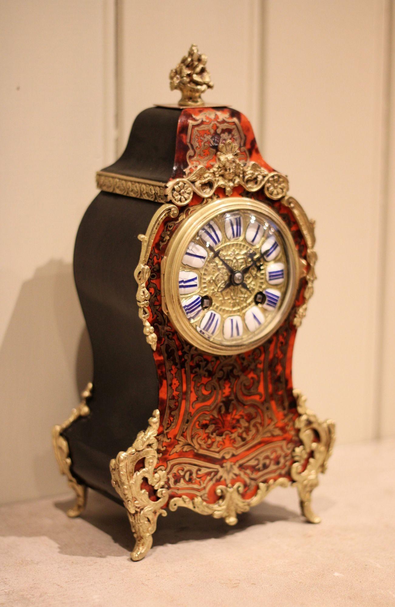 Tortioseshell & Brass Inlay Mantel Clock (1 of 14)