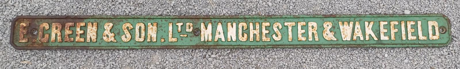 LONG, RECTANGULAR CAST-IRON SIGN (1 of 1)